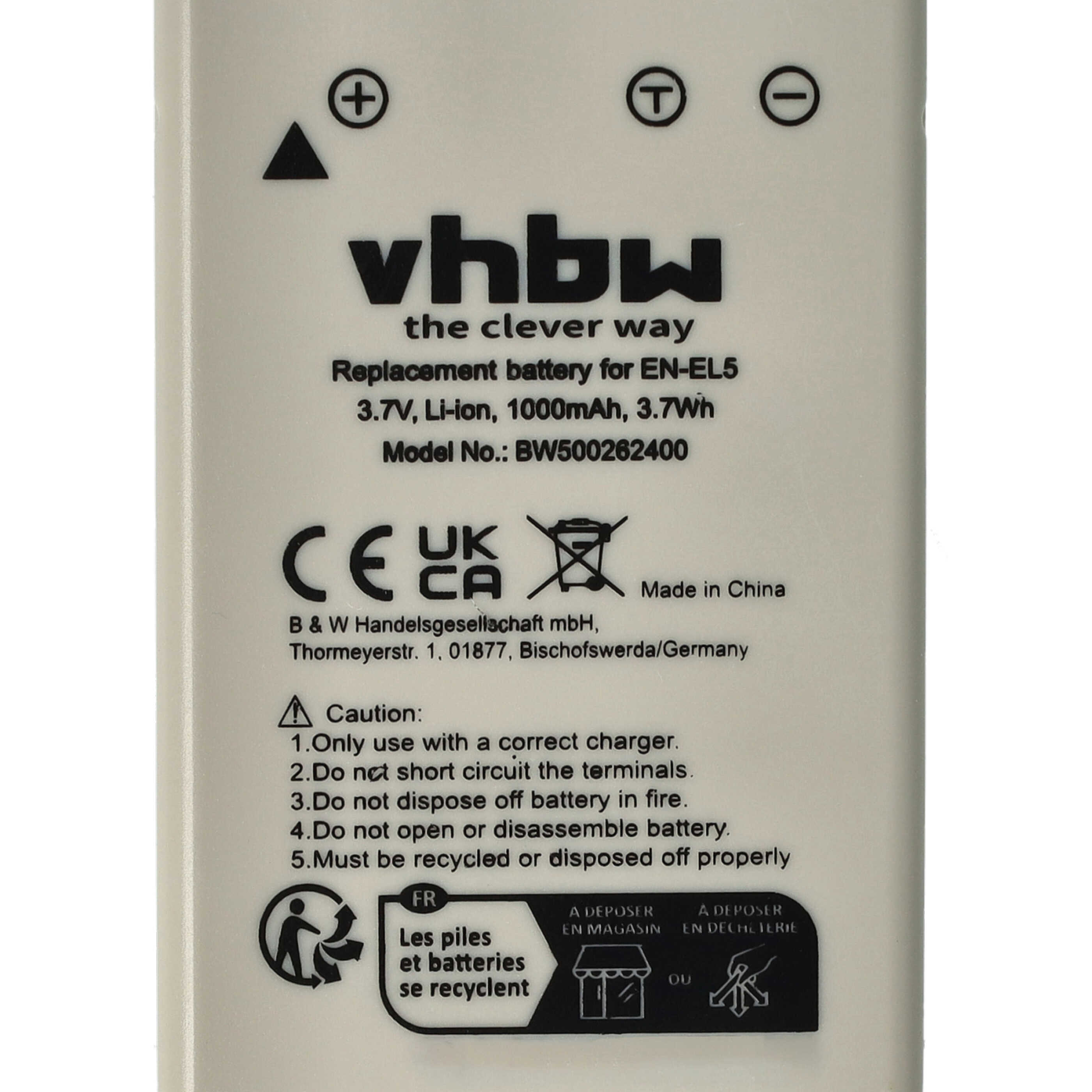Vhbw Batteria Compatibile Per Easypix DV5311 E DV5311HD (1000mAh, 3,6V, Li-Ion) - Ricambio Fotocamera