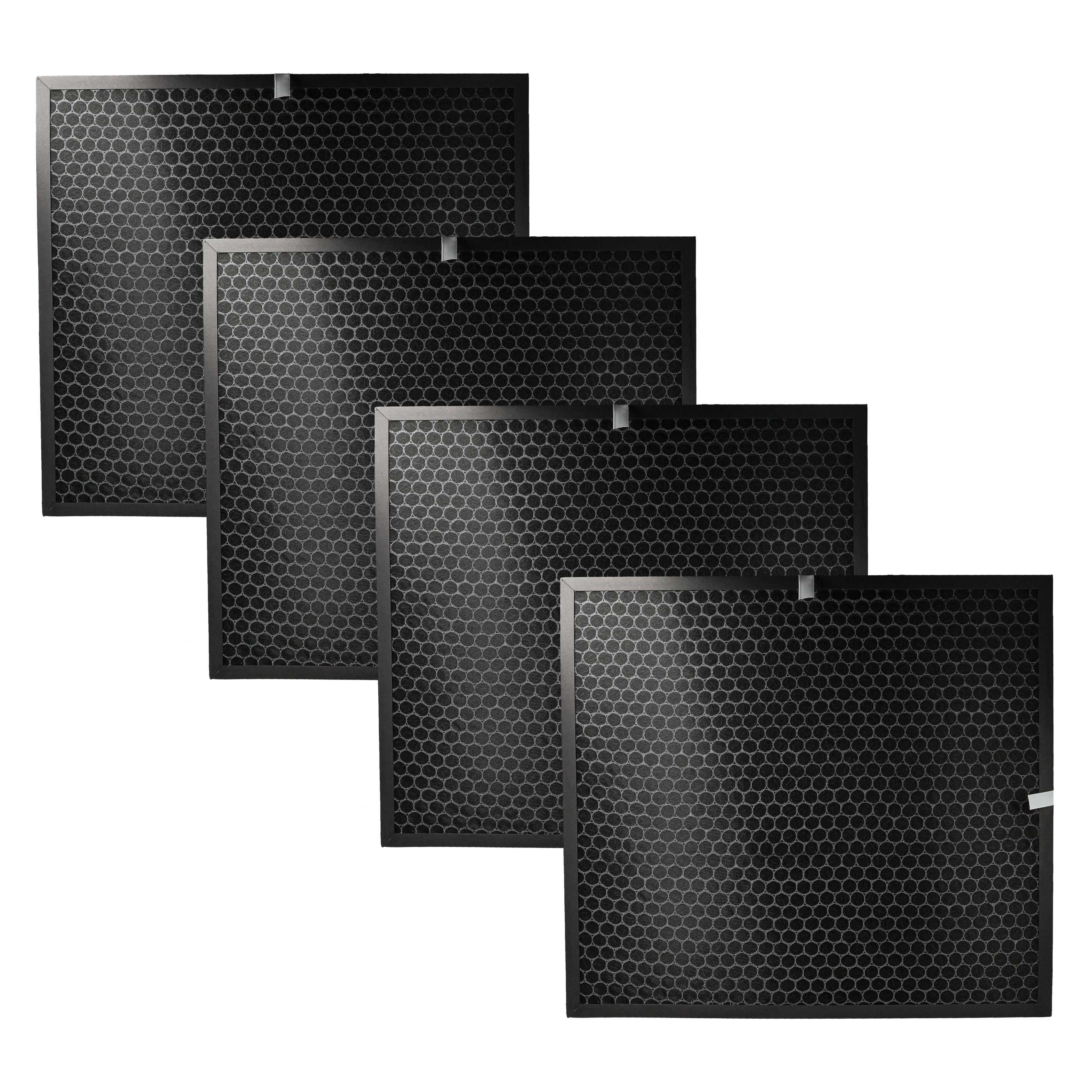4x Activated Carbon Filter suitable for Lux Aeroguard 4 S Air Purifier - Air Filter