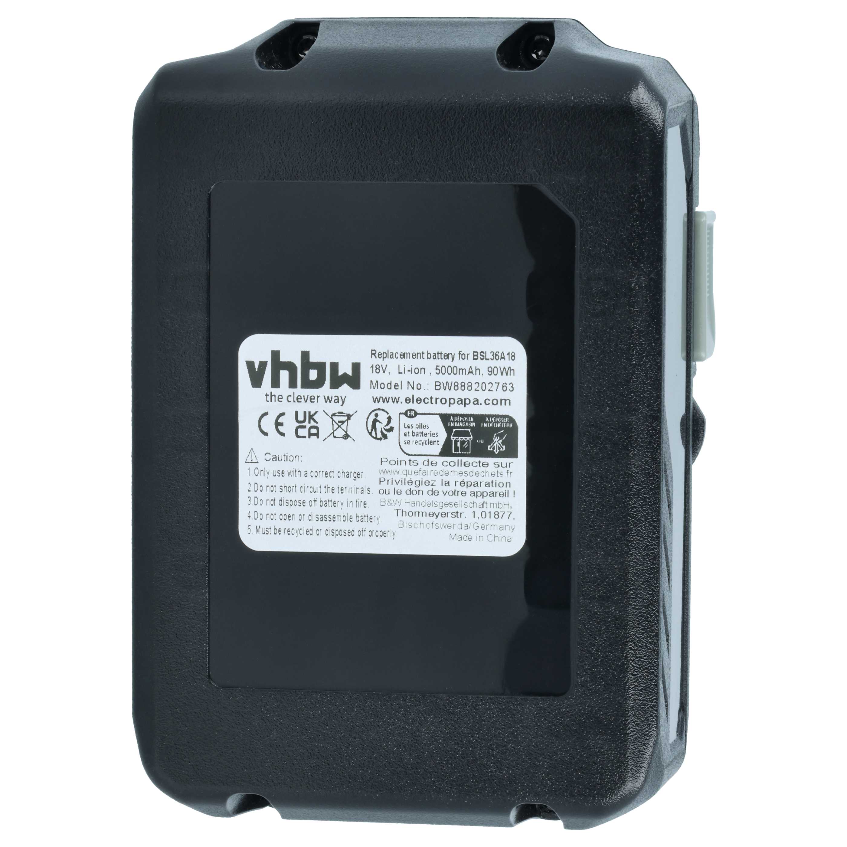 Batteria sostituisce Hikoki BSL36A18, BSL36B18 per attrezzo - 5Ah 18V Li-Ion