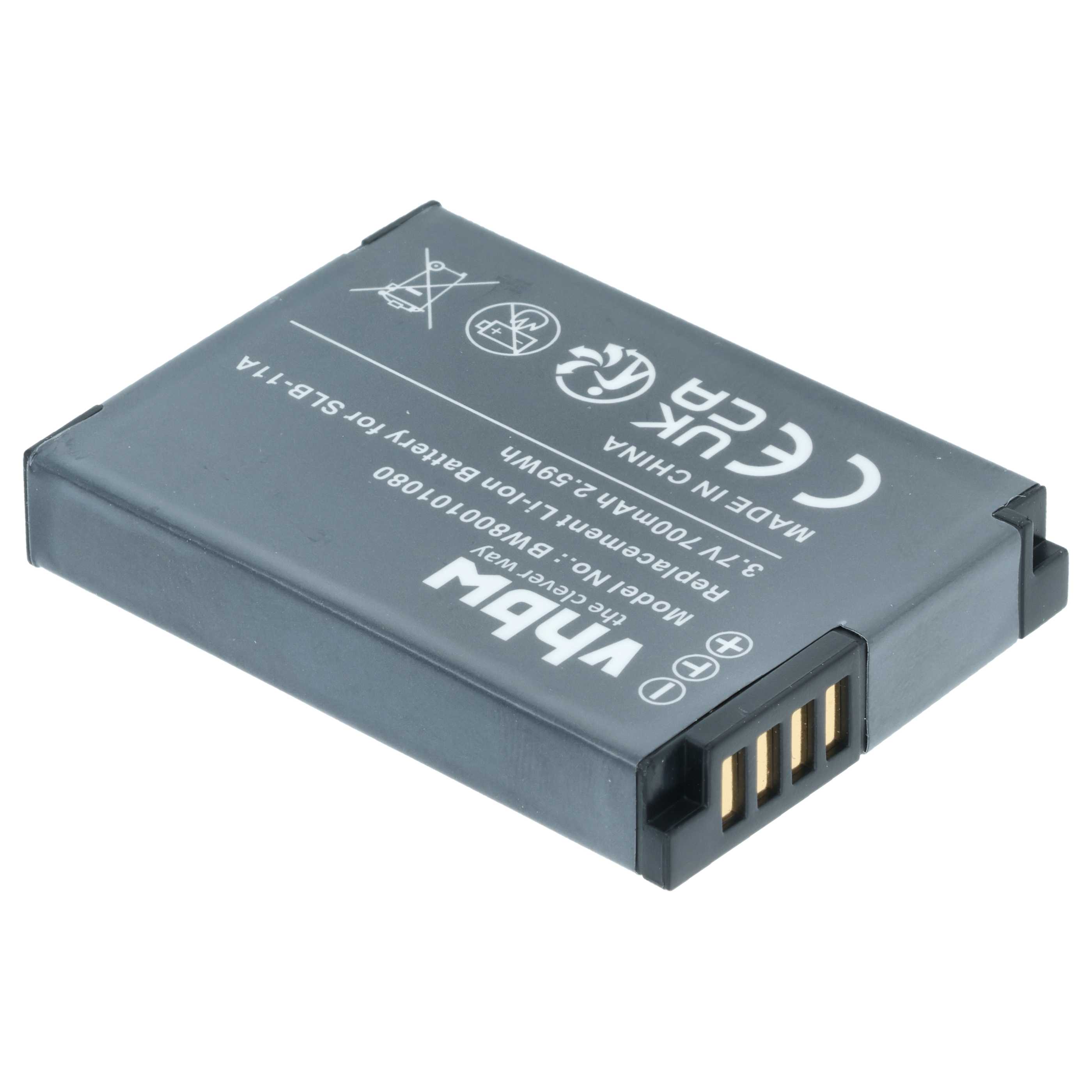2x Akumulator do aparatu cyfrowego zamiennik Samsung SLB-11a - 700 mAh 3,6 V Li-Ion