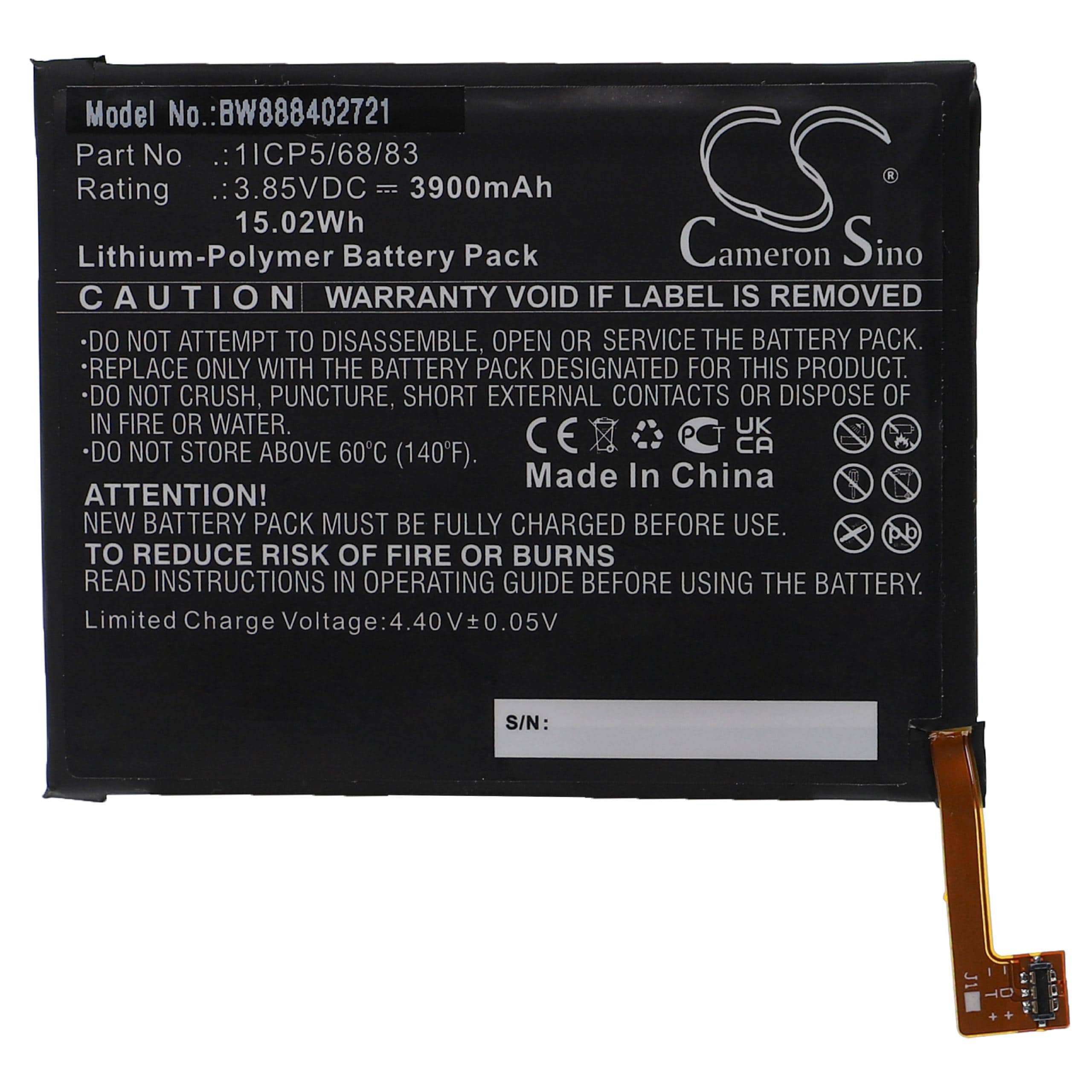 Akumulator do telefonu smartfona zamiennik Umi 1ICP5/68/83 - 3900 mAh 3,85 V LiPo