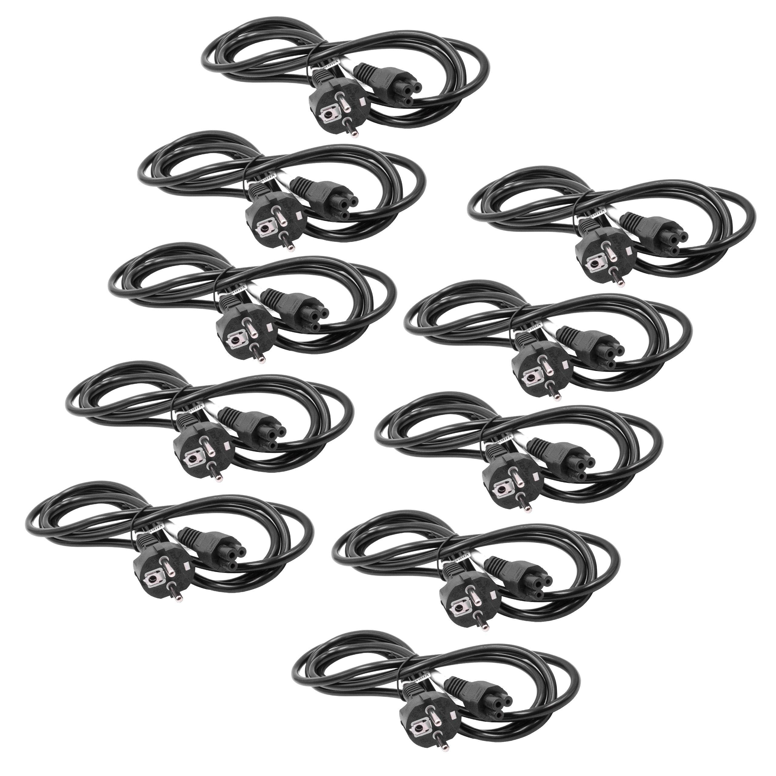 10x Câbles d'alimentation C5 prise Euro pour aspirateur Vorwerk VR300 - 2m