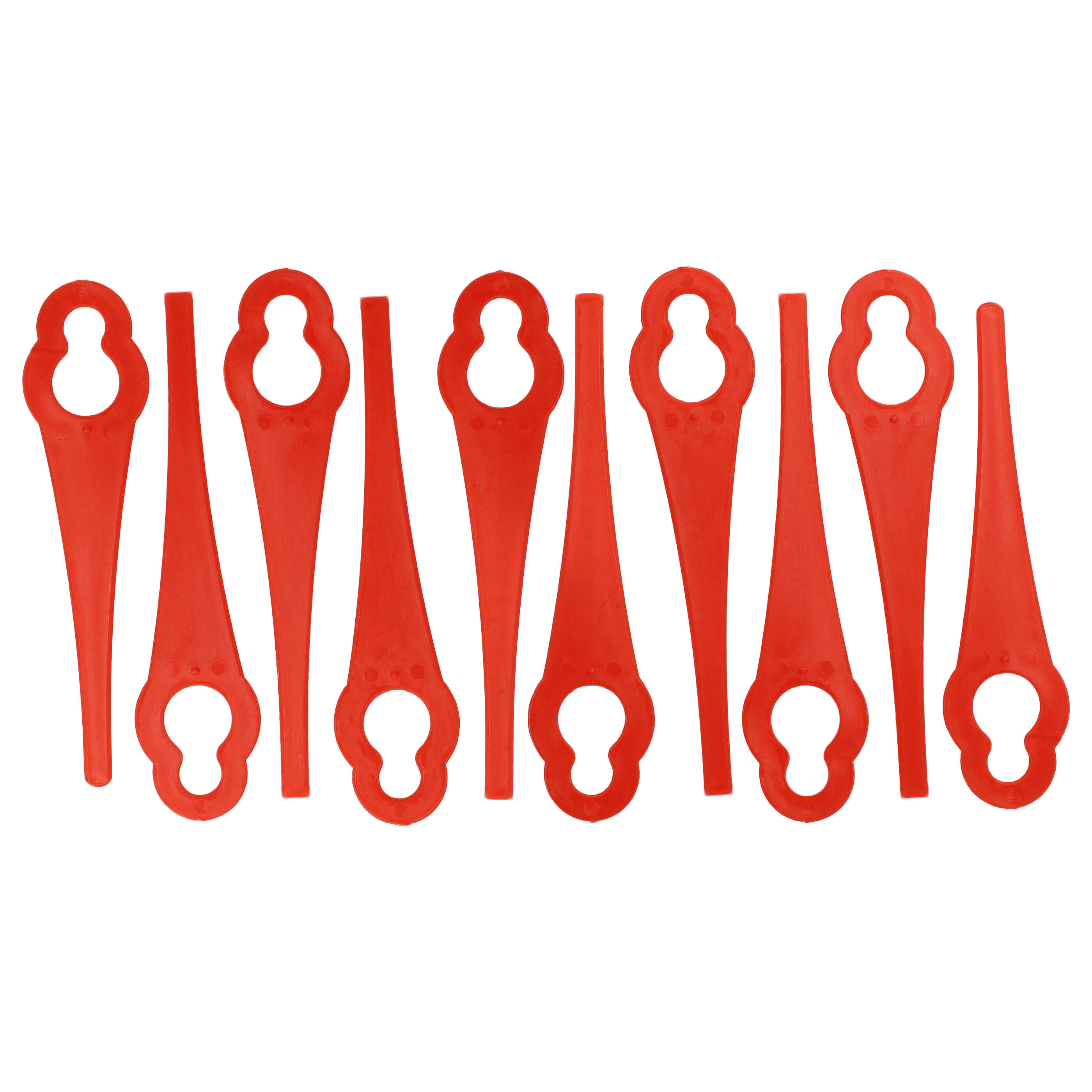 10x Lames remplace ALM BQ026 pour débroussailleuse – Couteaux nylon / plastique, Rot