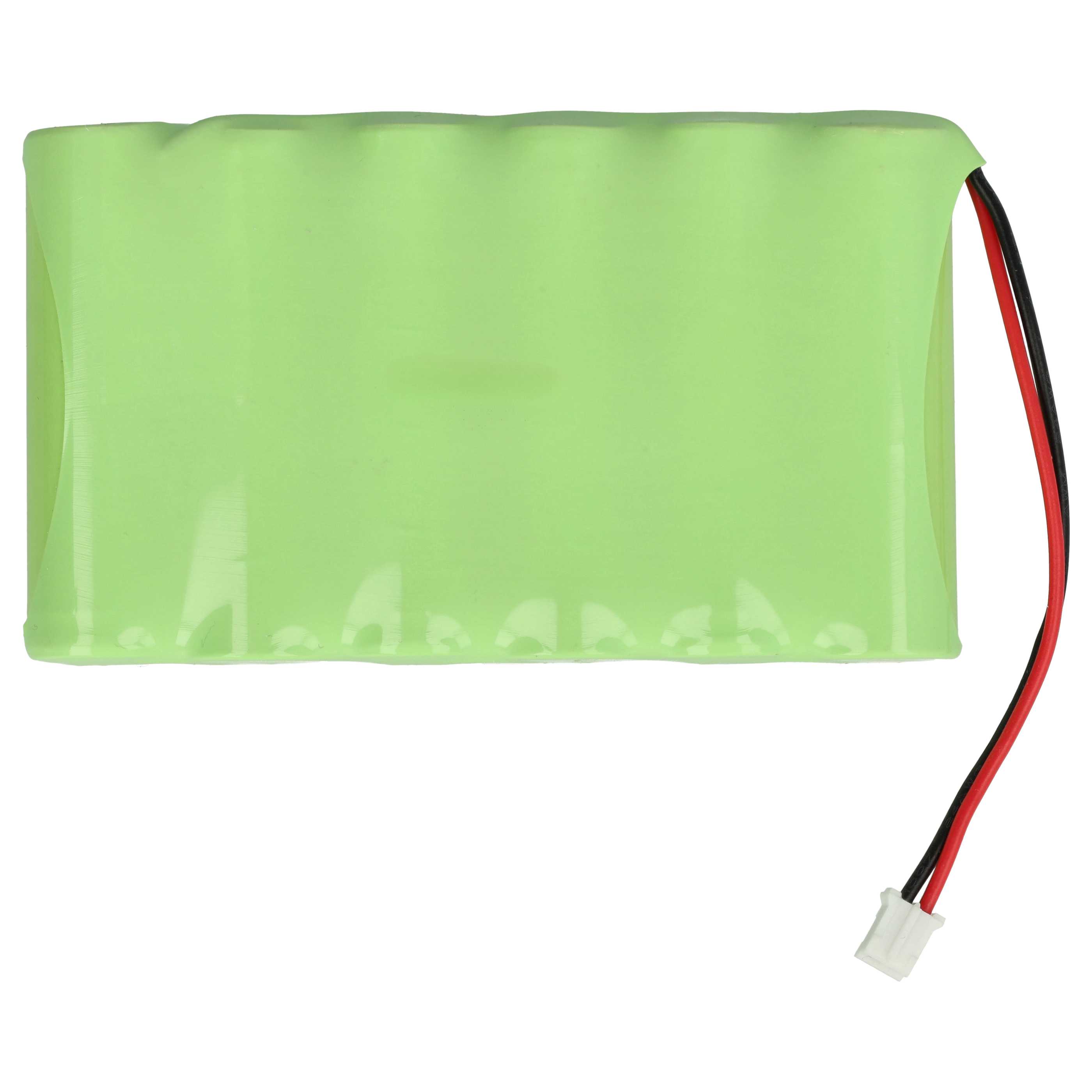 Batterie remplace Ingenico 789316, 6VHAAL, 6N120SFE-15615 pour scanner de code-barre - 1500mAh 7,2V NiMH
