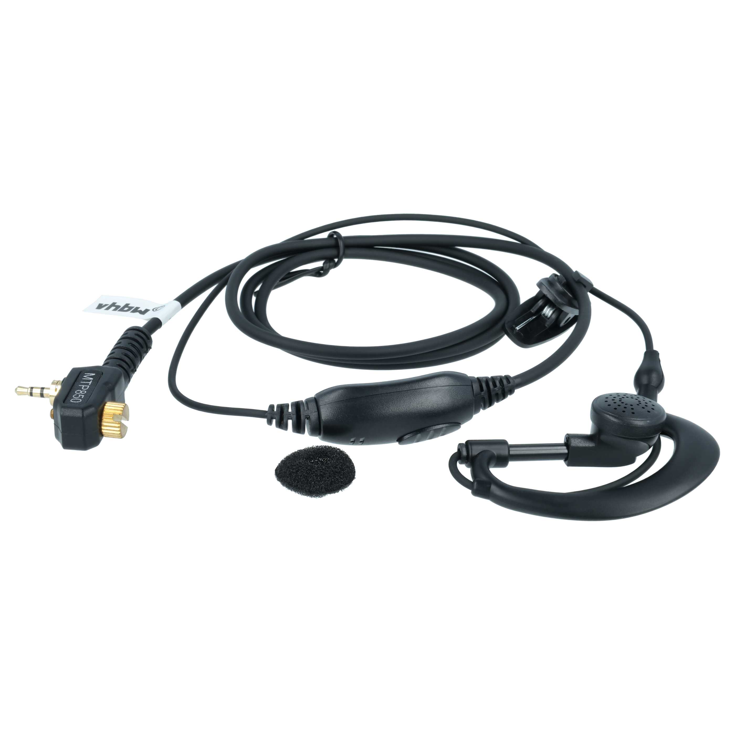 5x Security Radio Headset as Replacement Motorola FTN6583 - "Take Call Button", Clip Mount