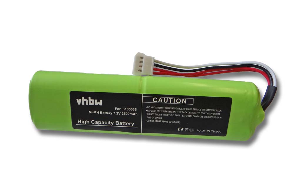 Batería reemplaza Fluke 3524222, 3105035 para dispositivo medición Fluke - 2500 mAh 7,2 V NiMH