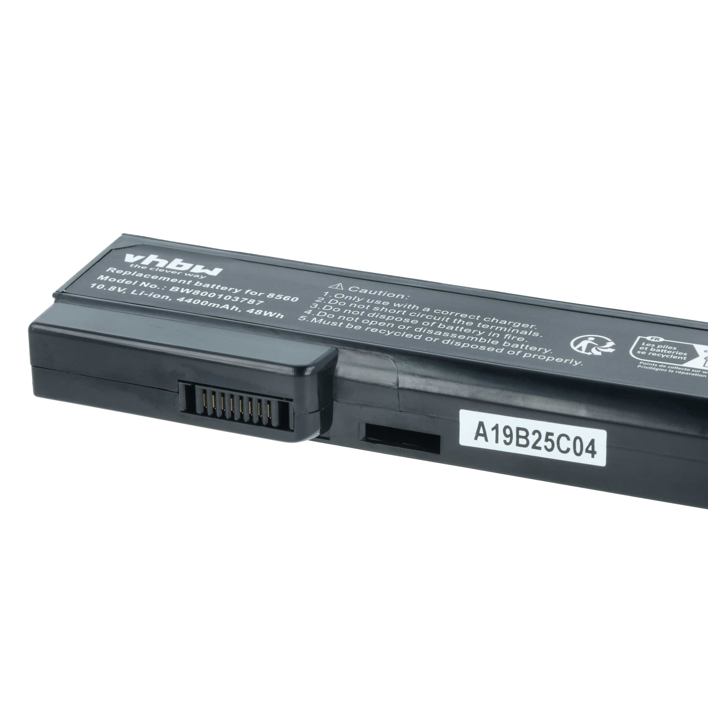 Batteria sostituisce HP 628368-241, 628368-251, 628368-421 per notebook - 4400mAh 11,1V Li-Ion nero