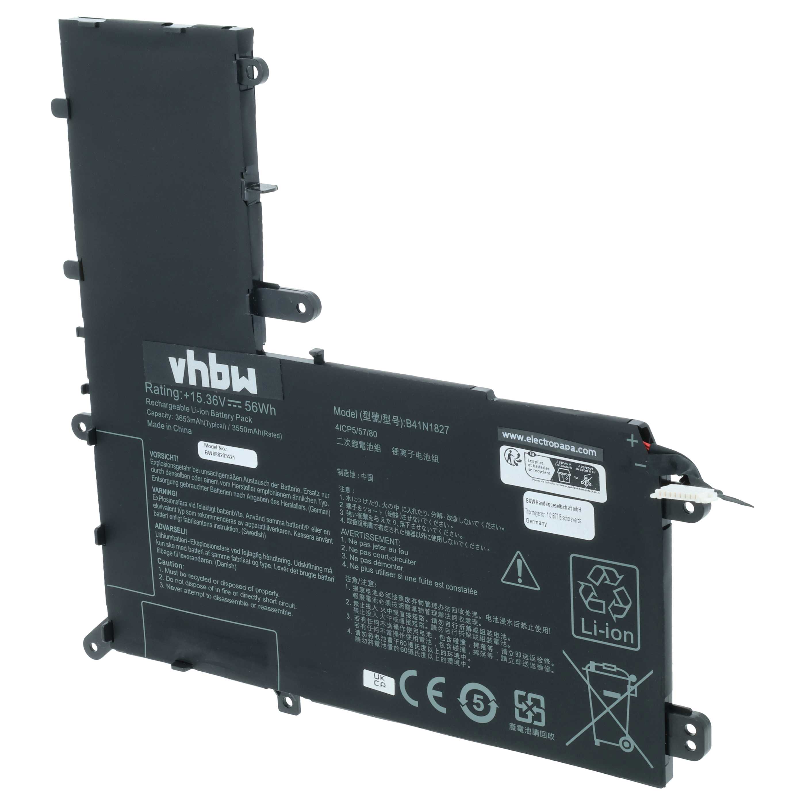 Akumulator do laptopa zamiennik Asus B41N1827, 0B200-03070200 - 3500 mAh 15,36 V LiPo