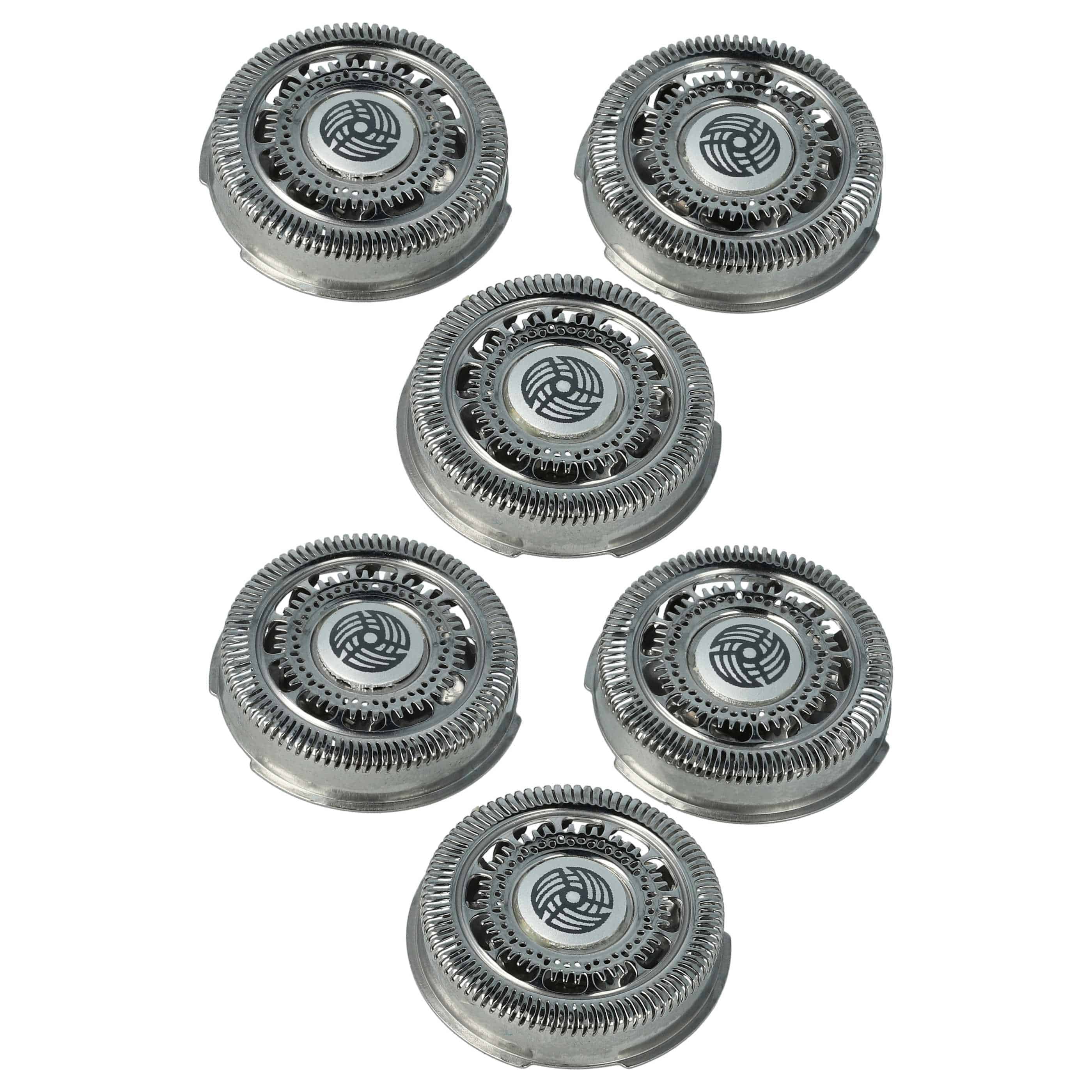 6x Set di testine per rasoio Philips s7520, s9000, s9031, s9111, s9161, s9711 - argento