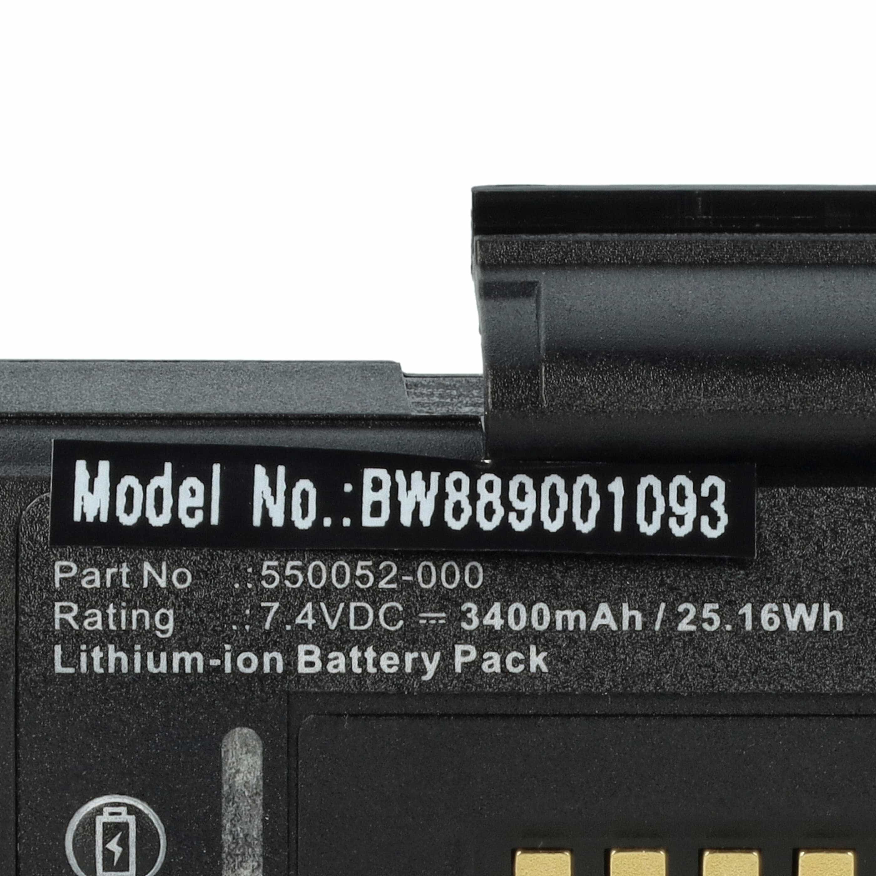 Printer Battery Replacement for Datamax 550052-000 - 3400mAh 7.4V Li-Ion