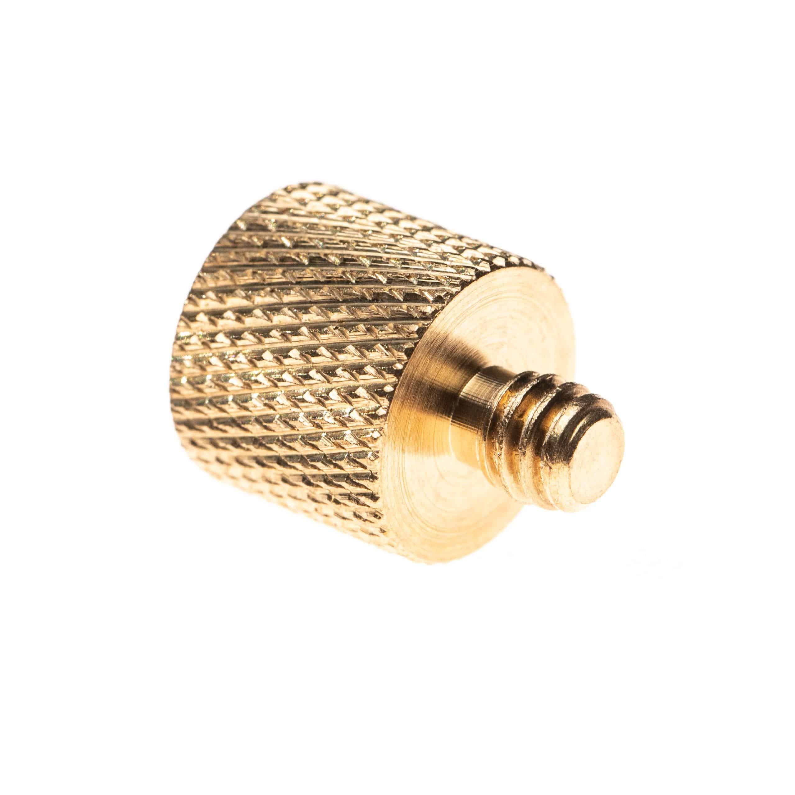 Mic Stand Screw Adapter 3/8" screw thread to 1/4" screw thread - Converter, Connector Gold