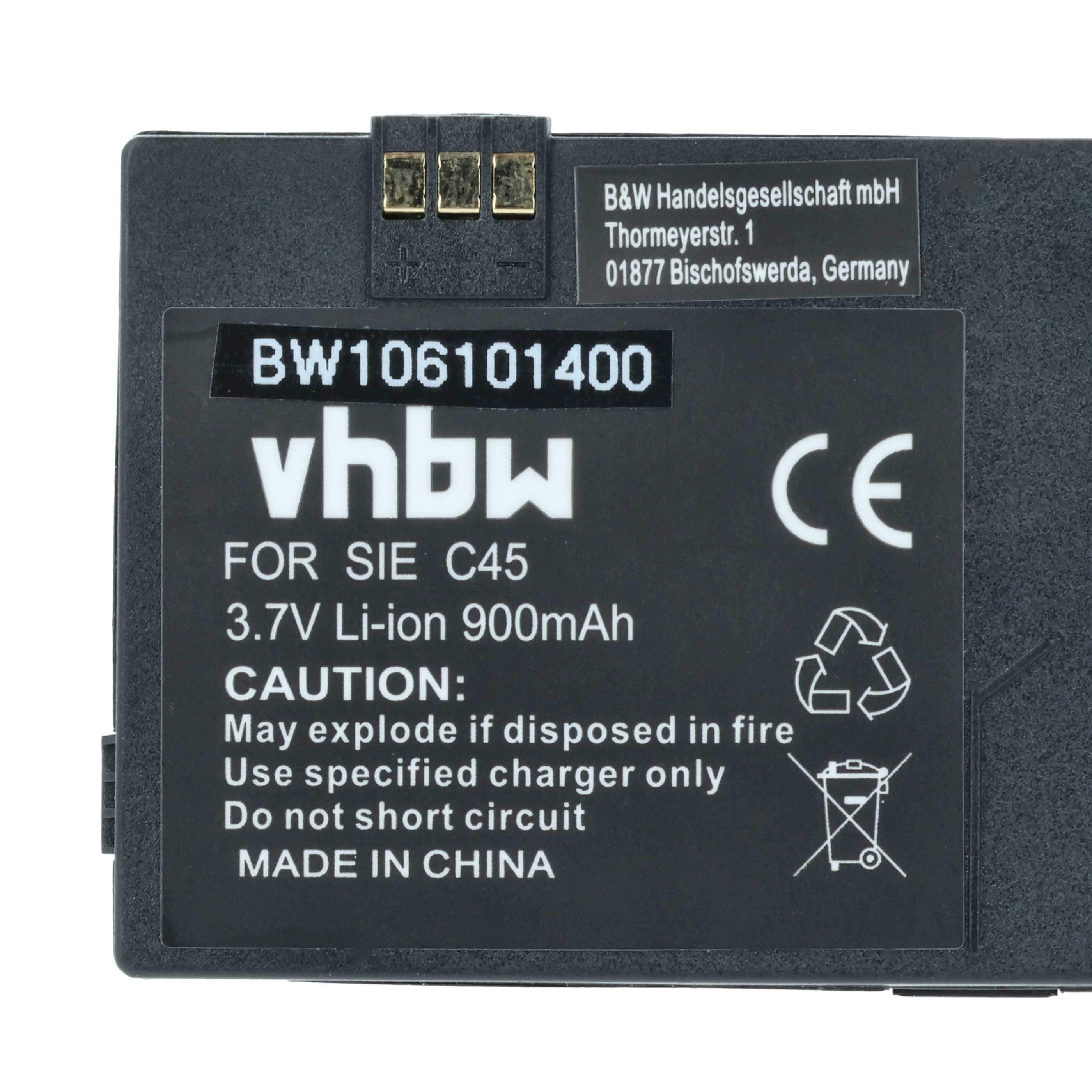 Akumulator do telefonu smartfona zamiennik Siemens V30145-K1310-X213 - 900 mAh 3,7 V Li-Ion
