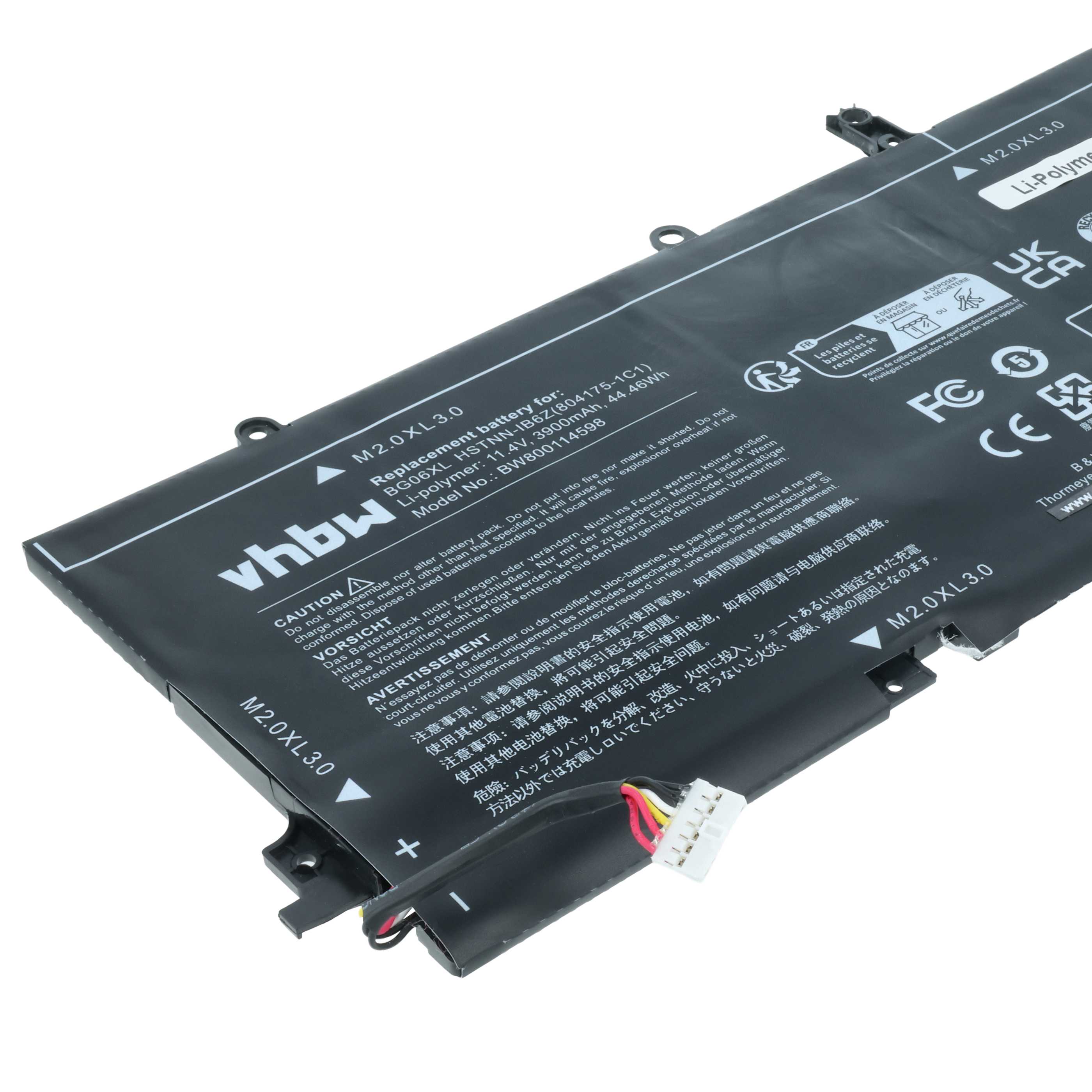 Akumulator do laptopa zamiennik HP 804175-1C1, 805096-001, 804175-1B1 - 3900 mAh 11,4 V LiPo, czarny