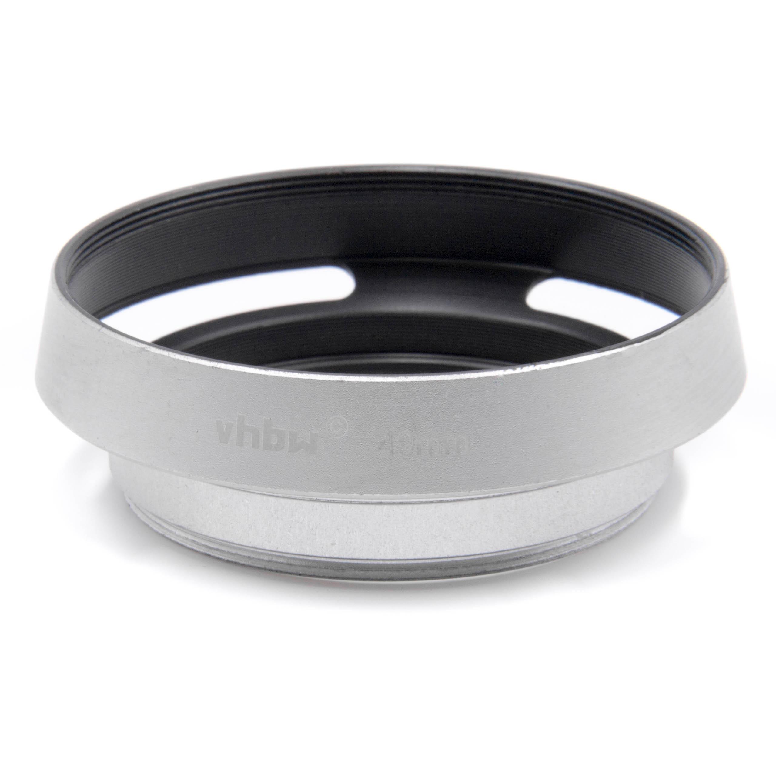 Lens Hood suitable for 49mm Lens - Lens Shade Silver, Round