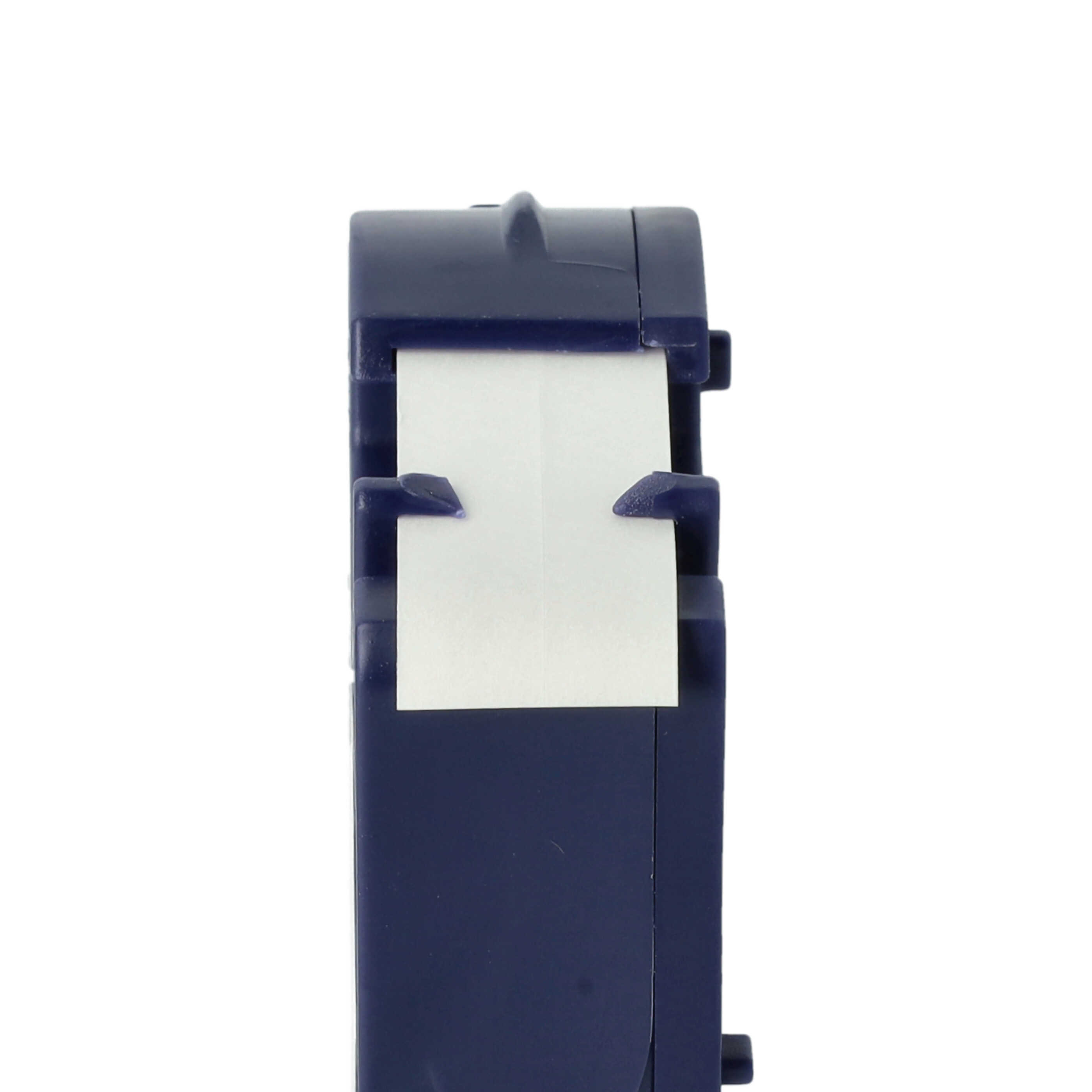 10x Cassettes à ruban en plastique remplacent Dymo S0721610, 91201 - 12mm lettrage Noir ruban Blanc