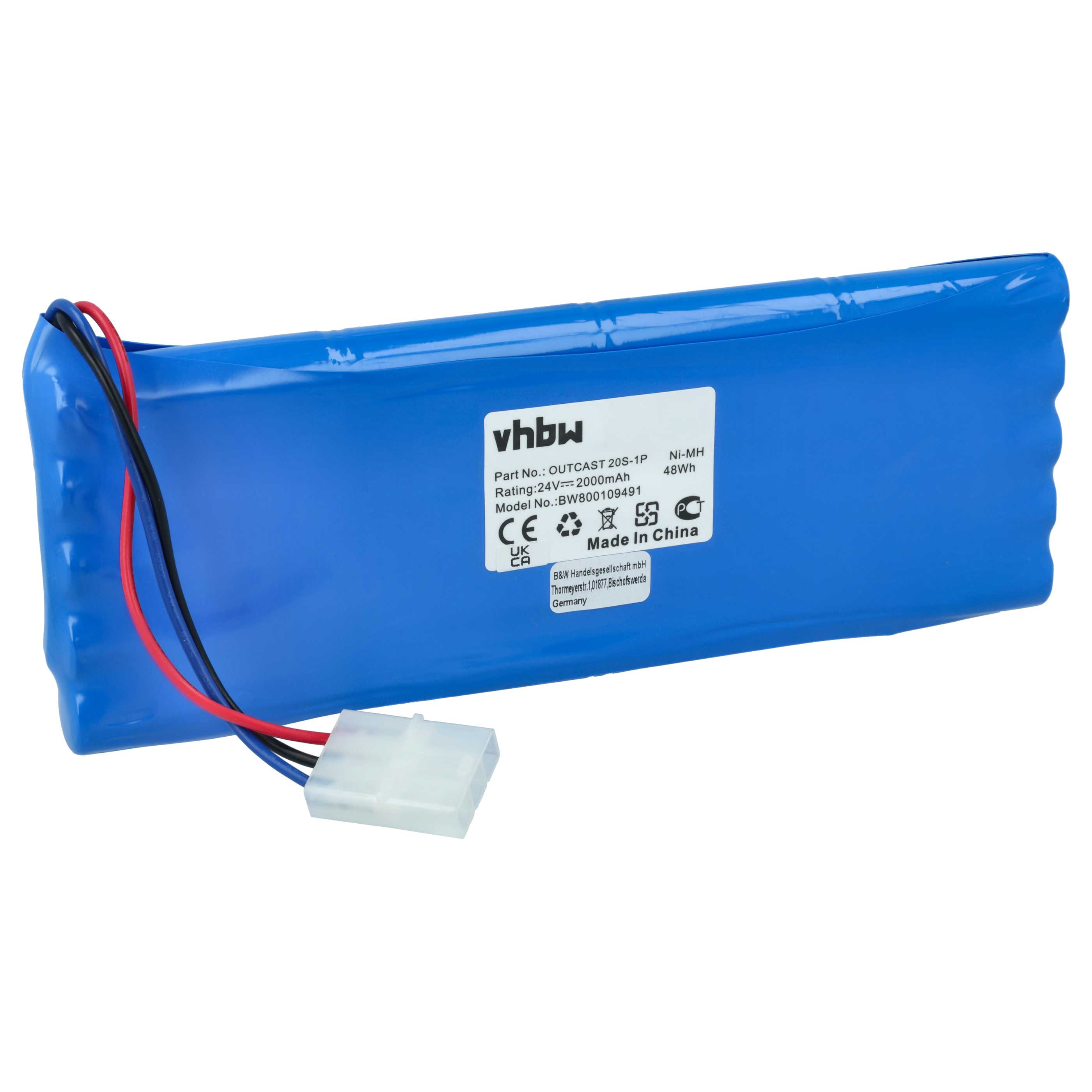Akku als Ersatz für Outcast 20S-1P für Soundcast Speaker - 2000 mAh