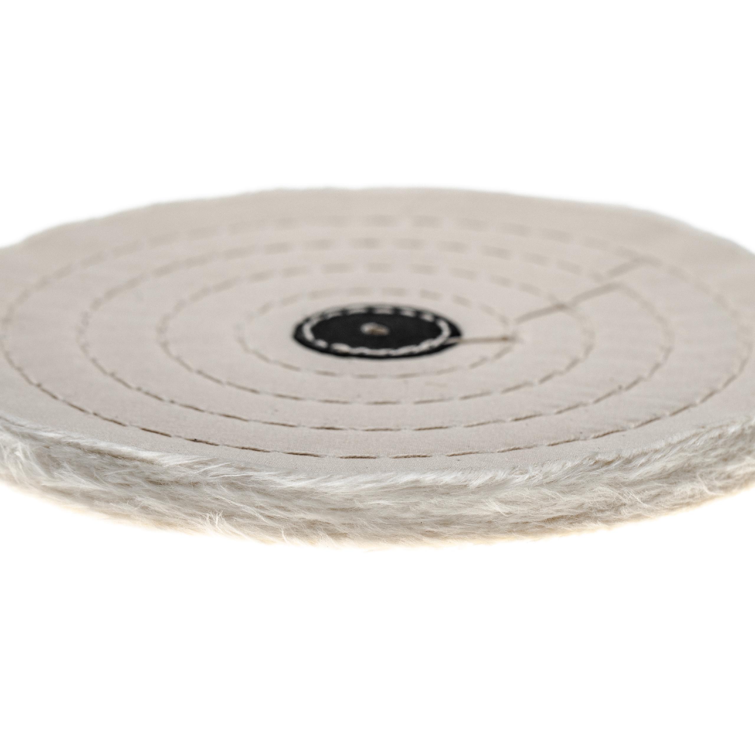 Bonnet de polissage pour modèle courant de meuleuse, perceuse de 17,7cm de diamètre - couleur crème