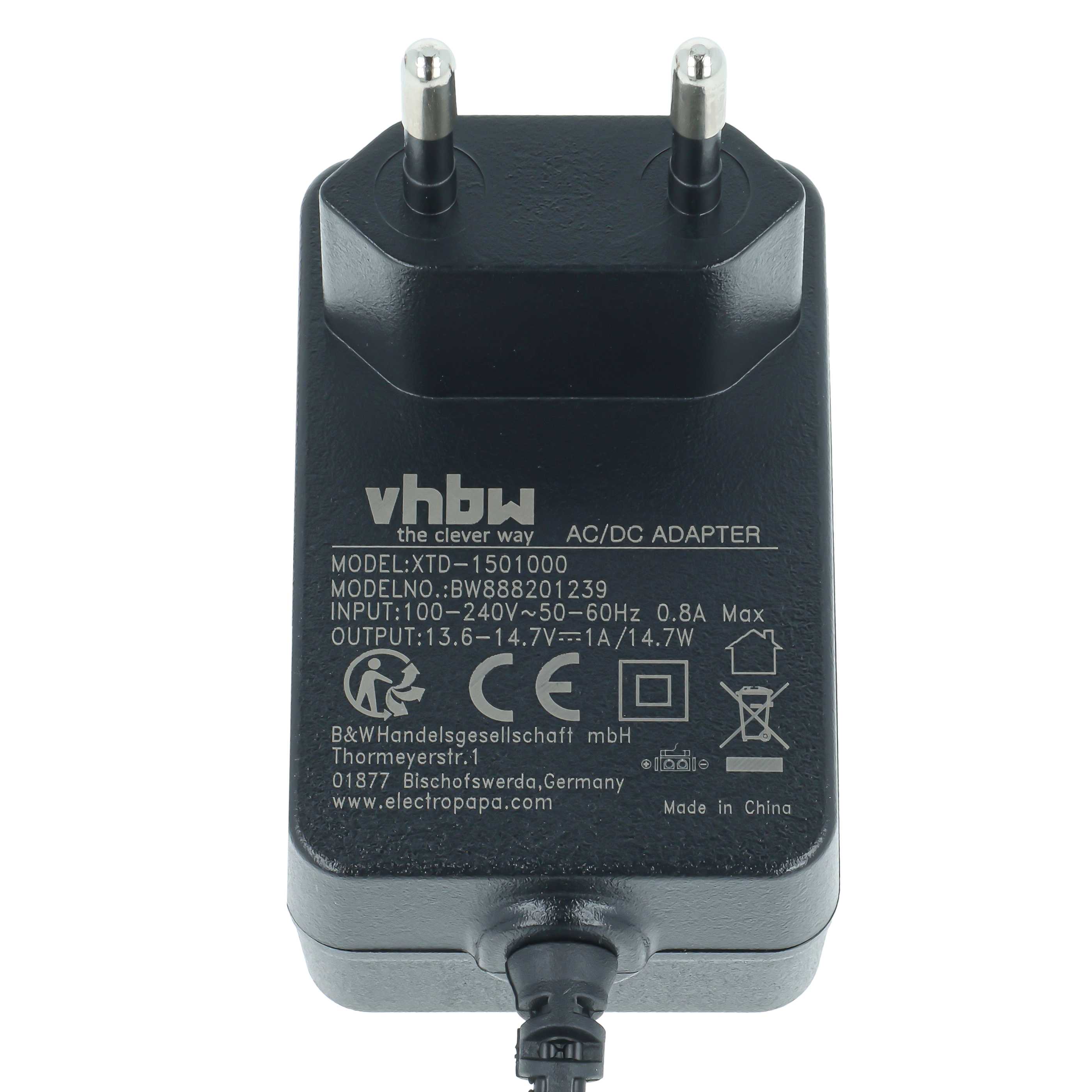 Chargeur remplace Husqvarna BC.08 pour batterie de tondeuse Husqvarna - 13,6 V