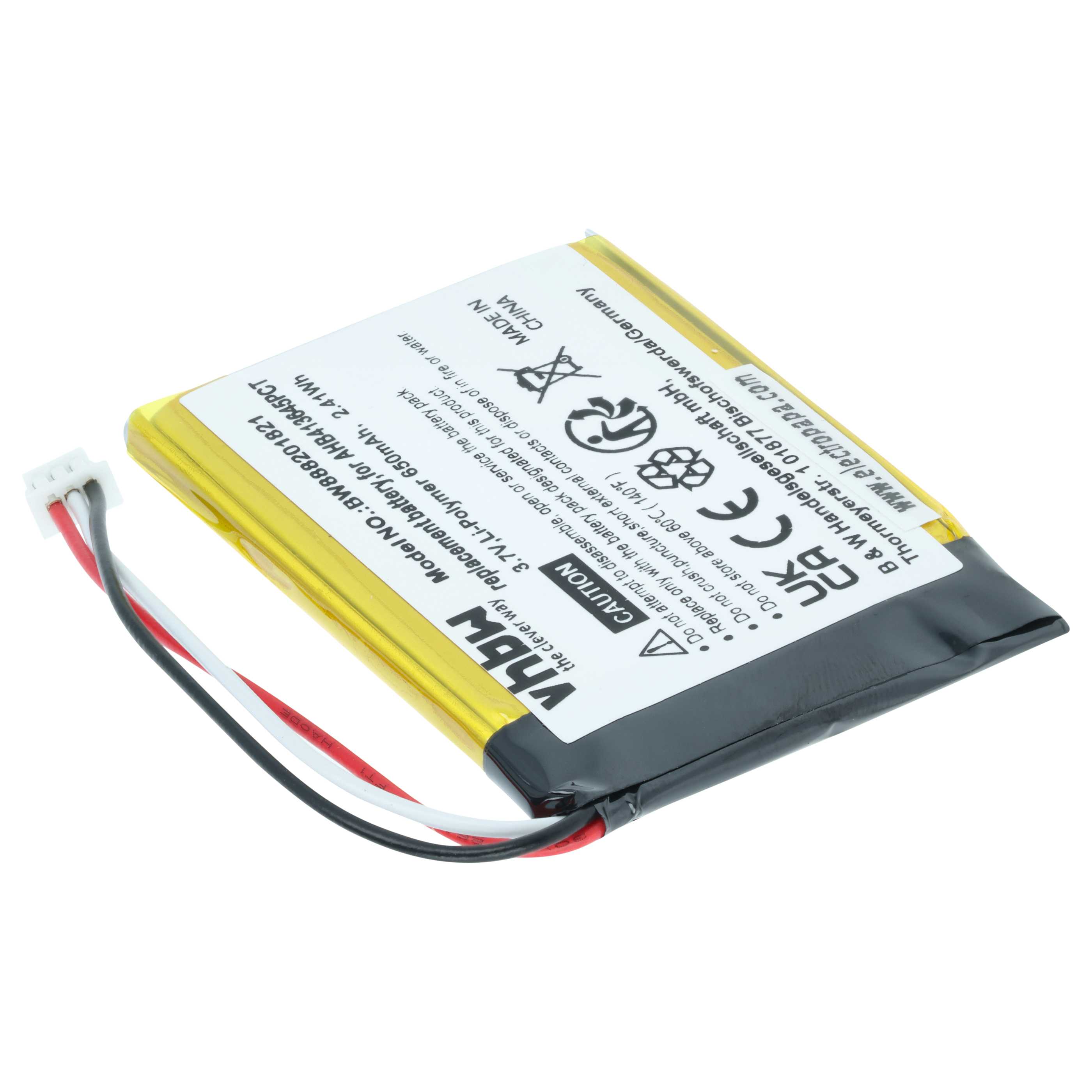 Akumulator do słuchawek bezprzewodowych zamiennik Sennheiser 507271-88, AHB413645PCT - 650 mAh 3,7 V LiPo