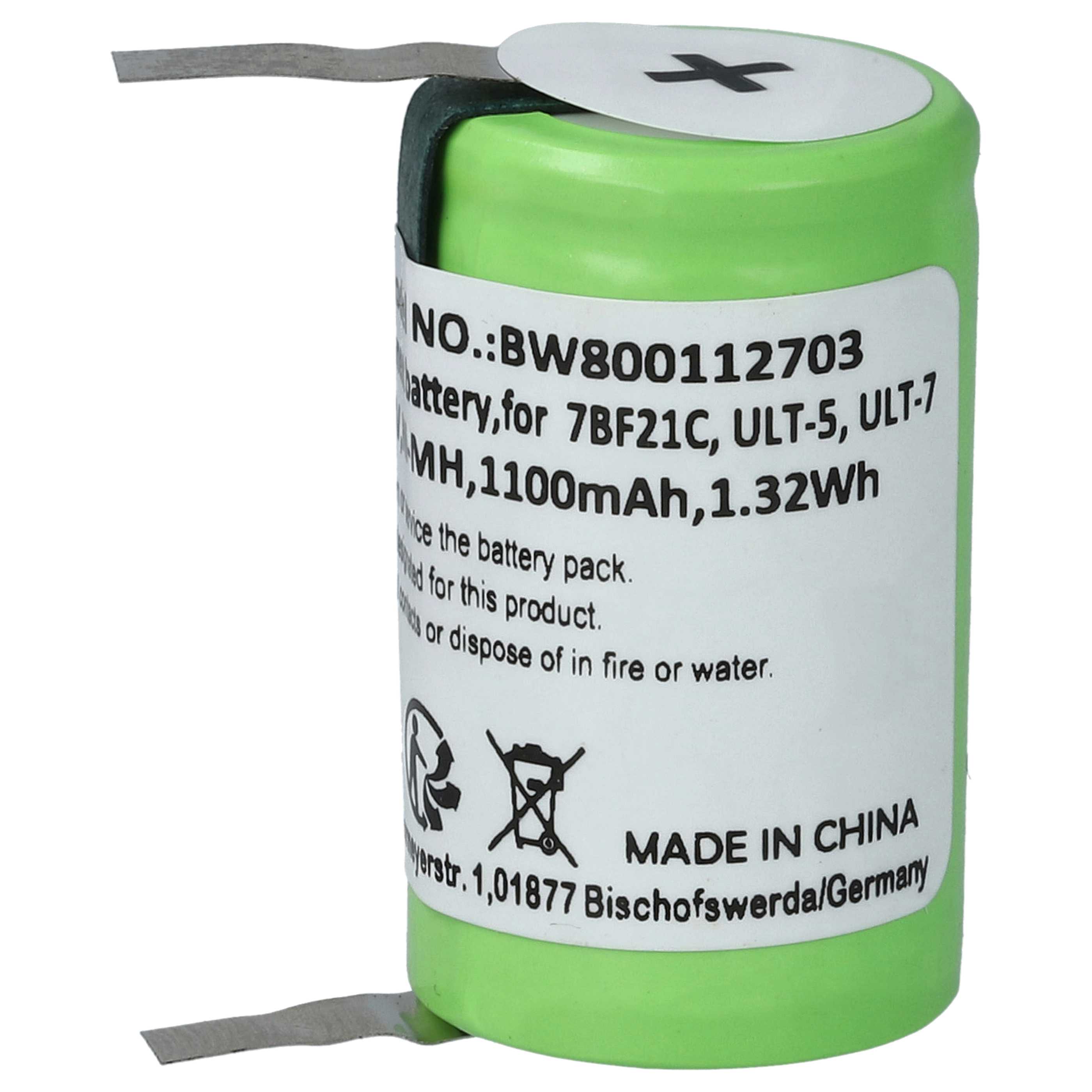 Akumulator do maszynki do strzyżenia zamiennik Braun 7BF21C, ULT-5, ULT-7, ULT-9 - 1100 mAh 1,2 V NiMH