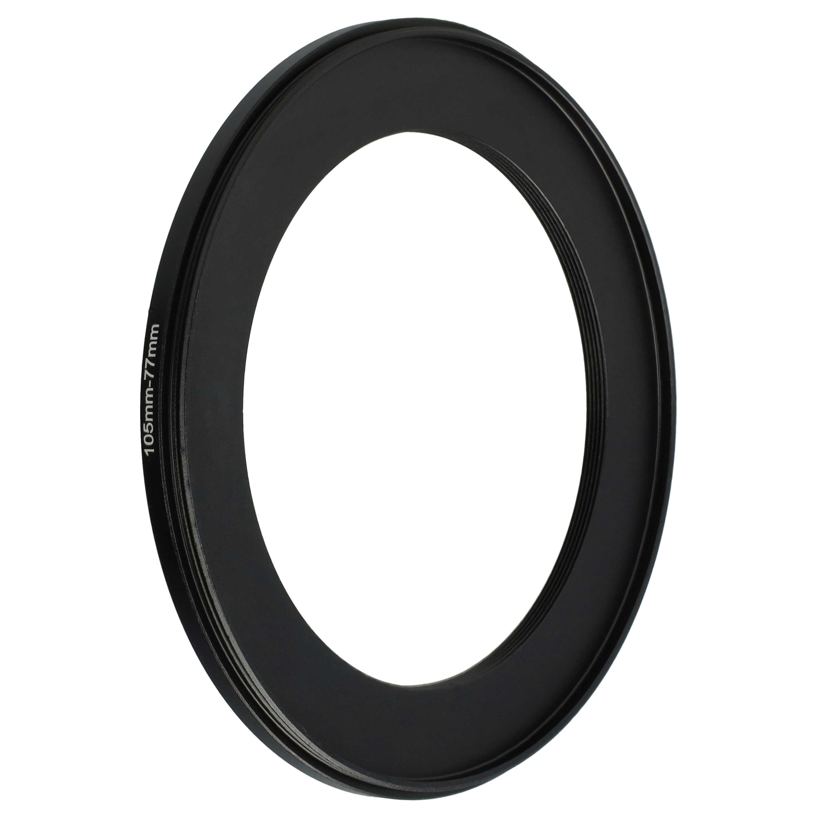 Step-Down-Ring Adapter von 105 mm auf 77 mm passend für Kamera Objektiv - Filteradapter, Metall, schwarz