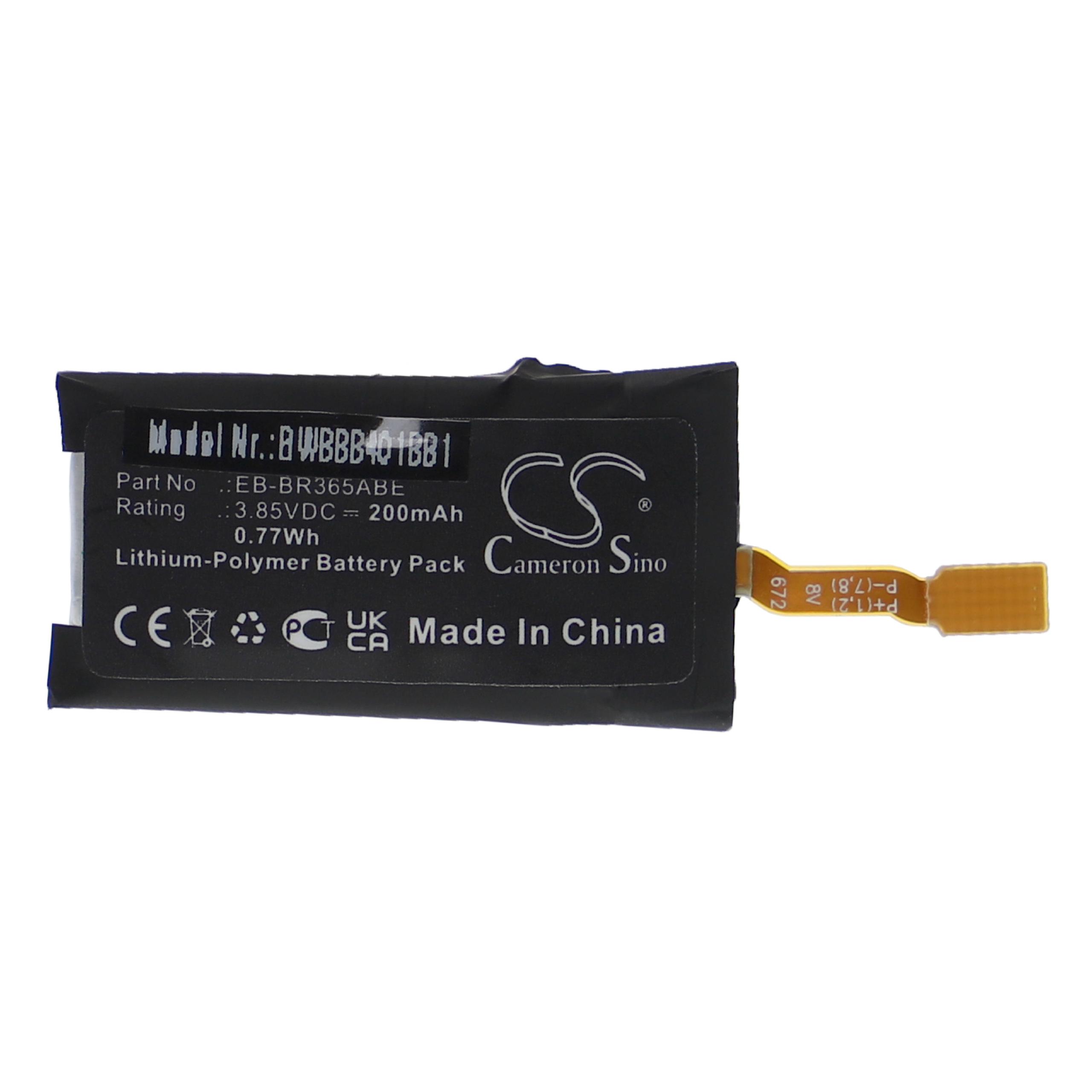 Smartwatch Battery Replacement for Samsung GH43-04770A, EB-BR365ABE - 200mAh 3.85V Li-polymer