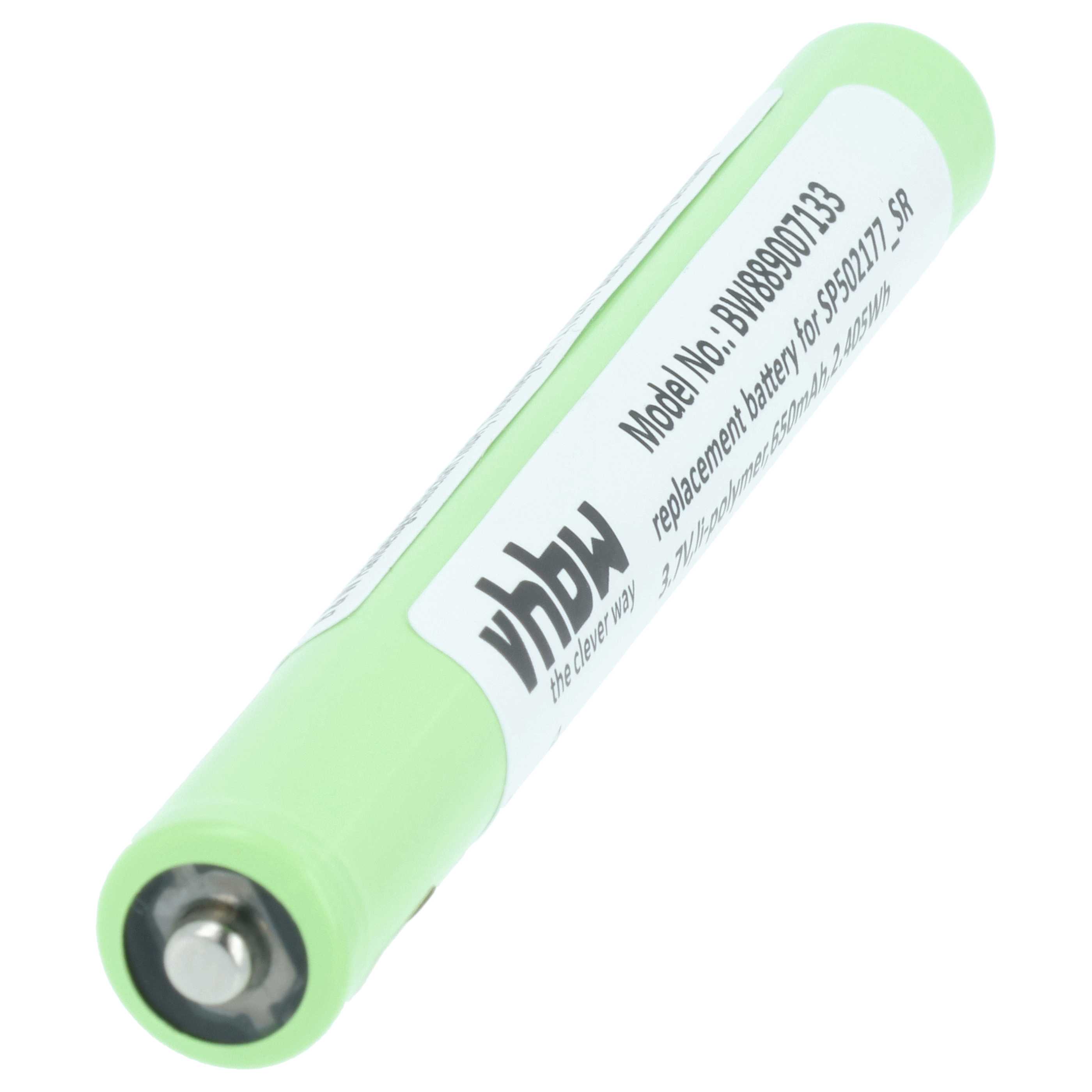 Batterie (2 pcs.) remplace Ledlenser SP502177_SR lampe de poche Ledlenser - 650mAh 3,7V Li-polymère
