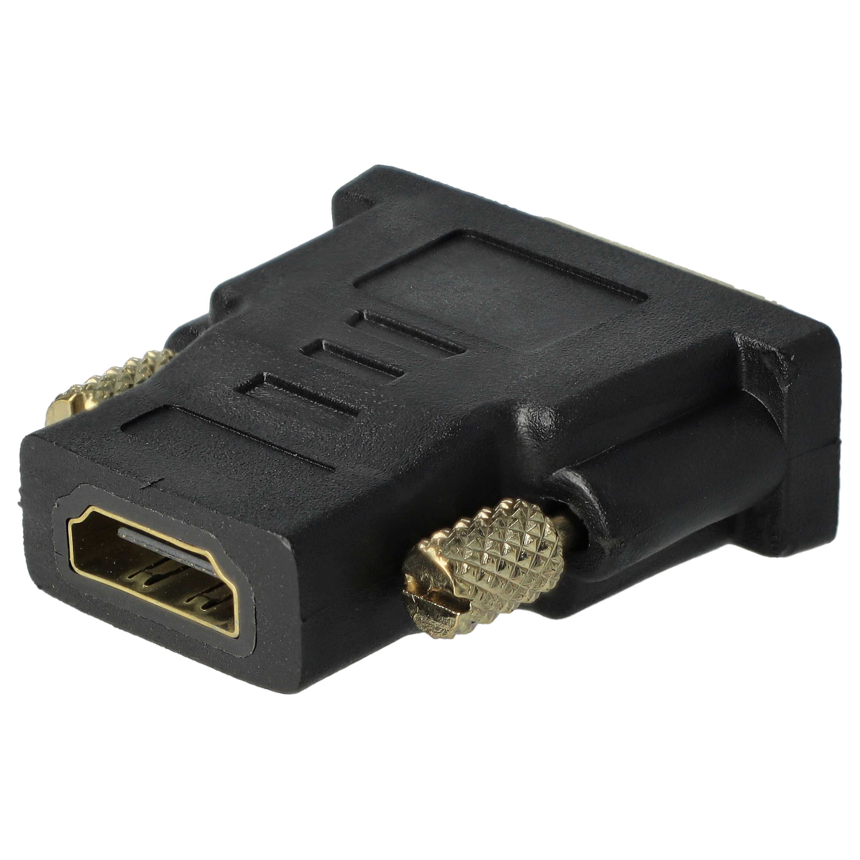 vhbw Adaptador HDMI-DVI para conectar dispositivos DVI - Clavija HDMI-A (macho) a DVI (hembra) negro