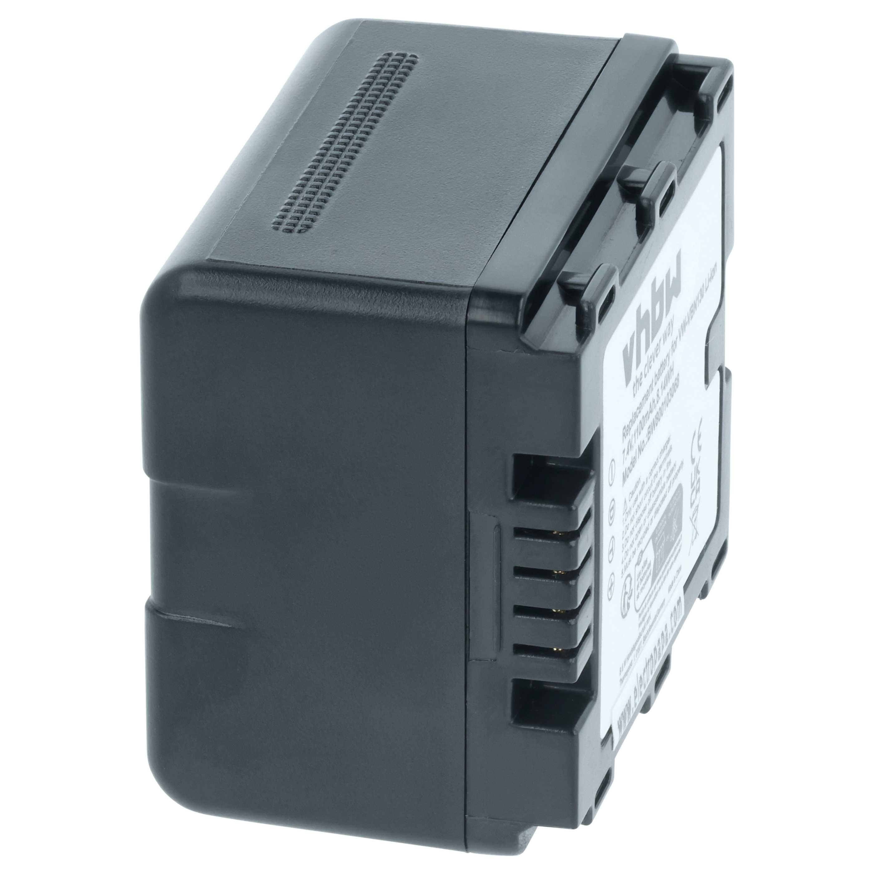 Videocamera 2x Battery replaces Panasonic VW-VBN130E-K, VW-VBN130E, VW-VBN130 - 1100 mAh 7.2 V Li-Ion