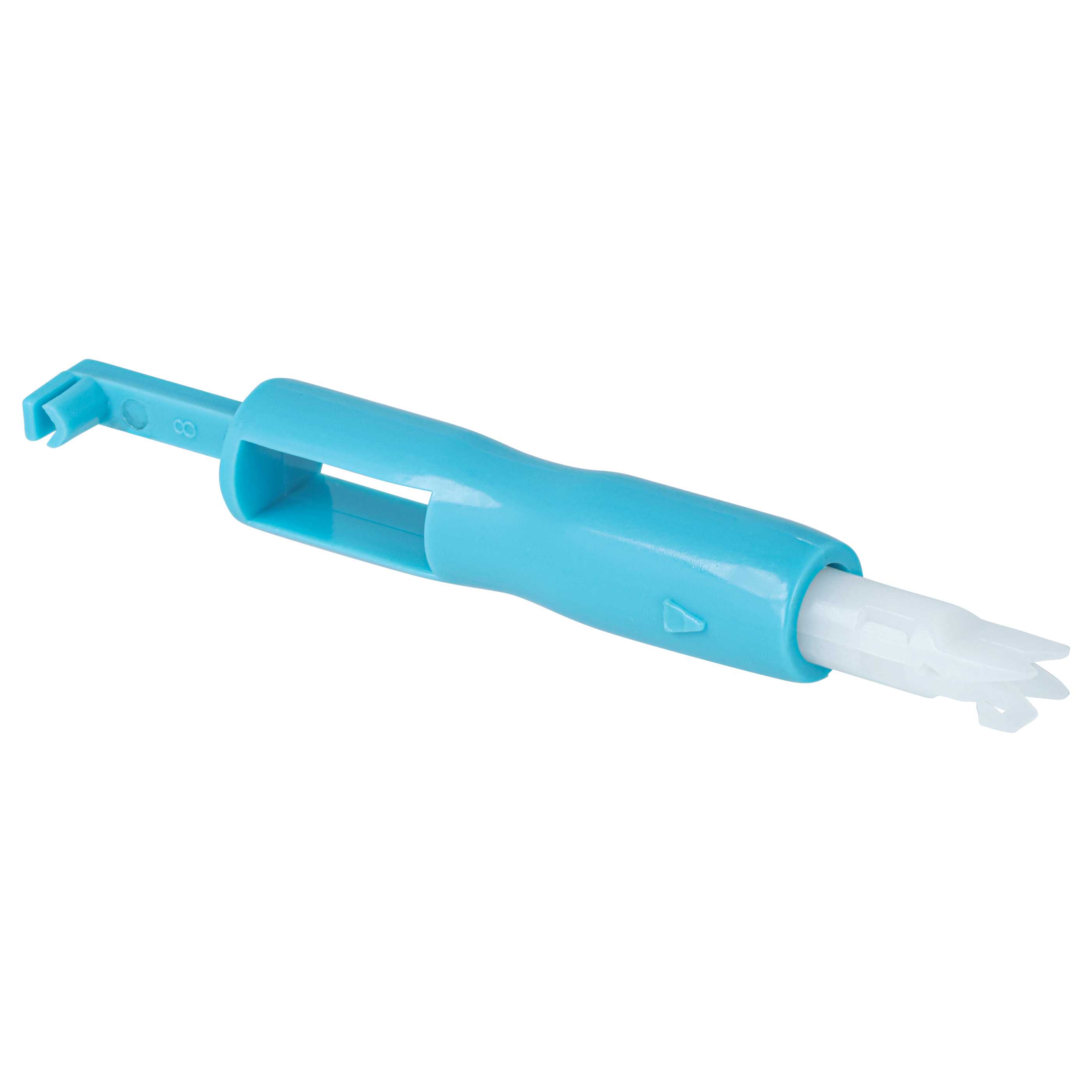 Enhebrador de agujas para máquina de coser - Longitud de 7,2 cm, punta magnética, azul