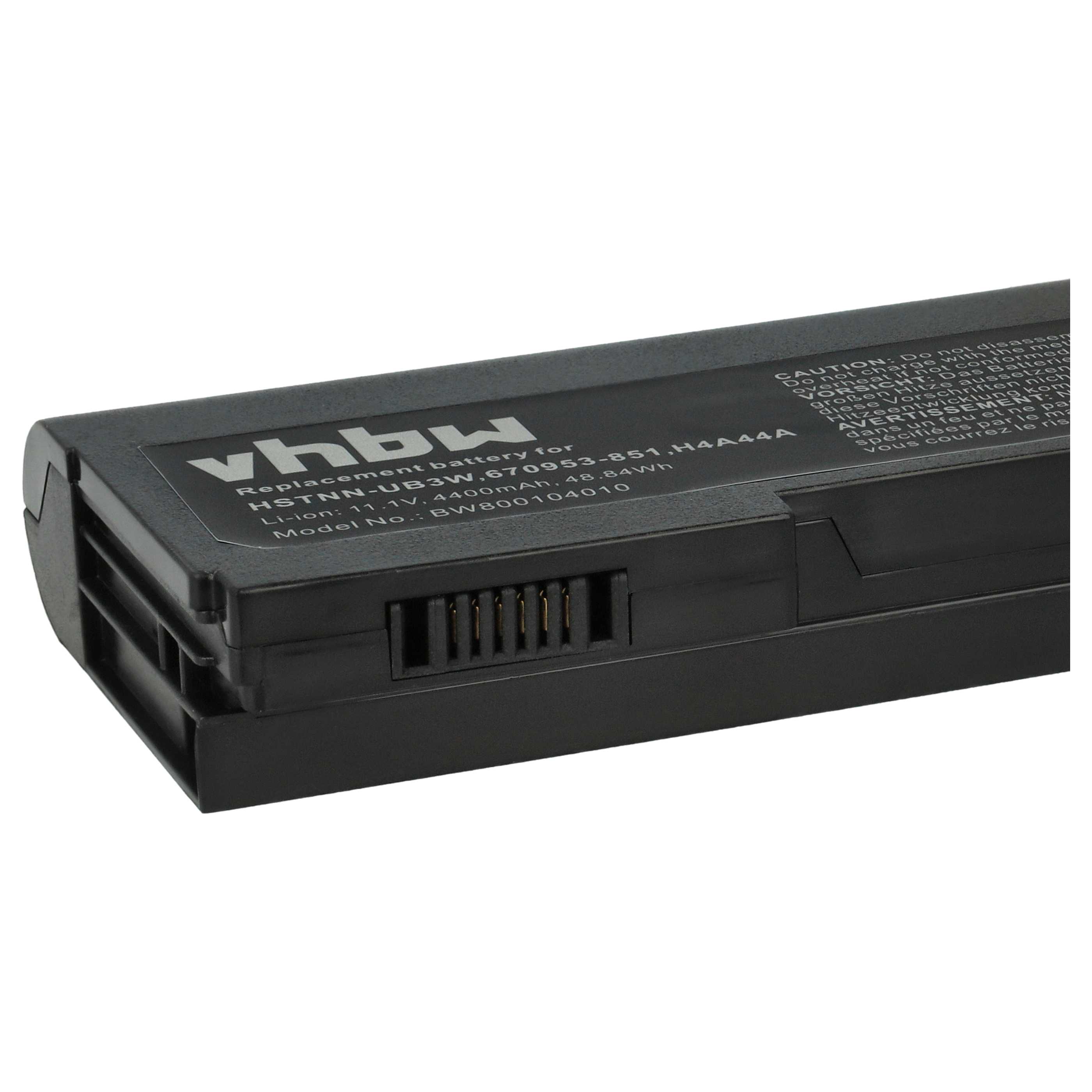 Batteria sostituisce HP 670953-341, 670953-851, 670954-851 per notebook - 4400mAh 11,1V Li-Ion nero