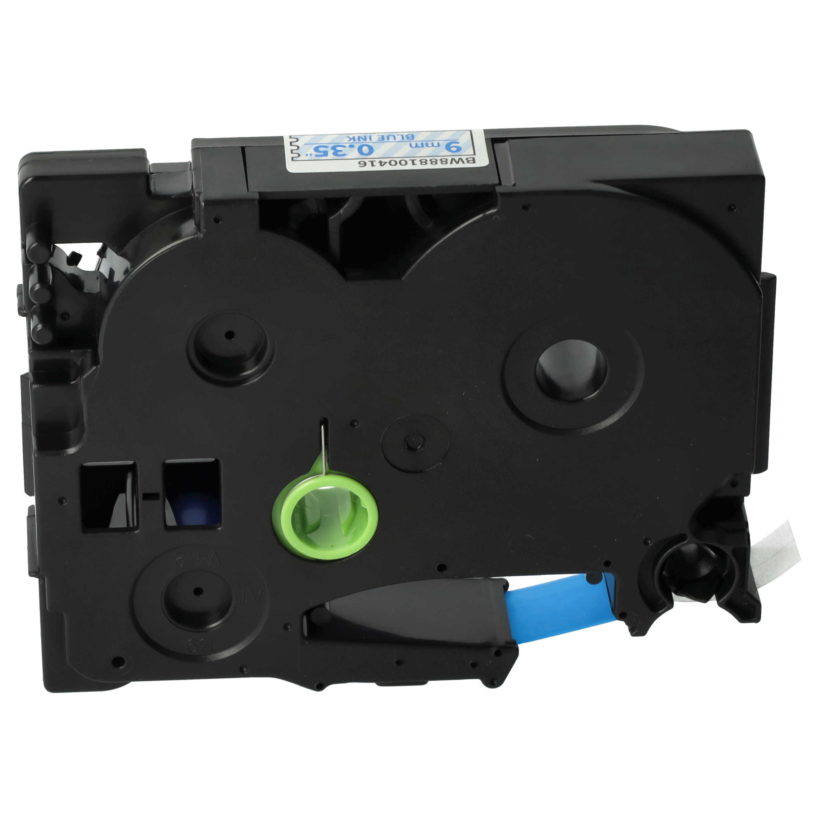 Label Tape as Replacement for Brother TZE-123 - 9 mm Blue to Transparent