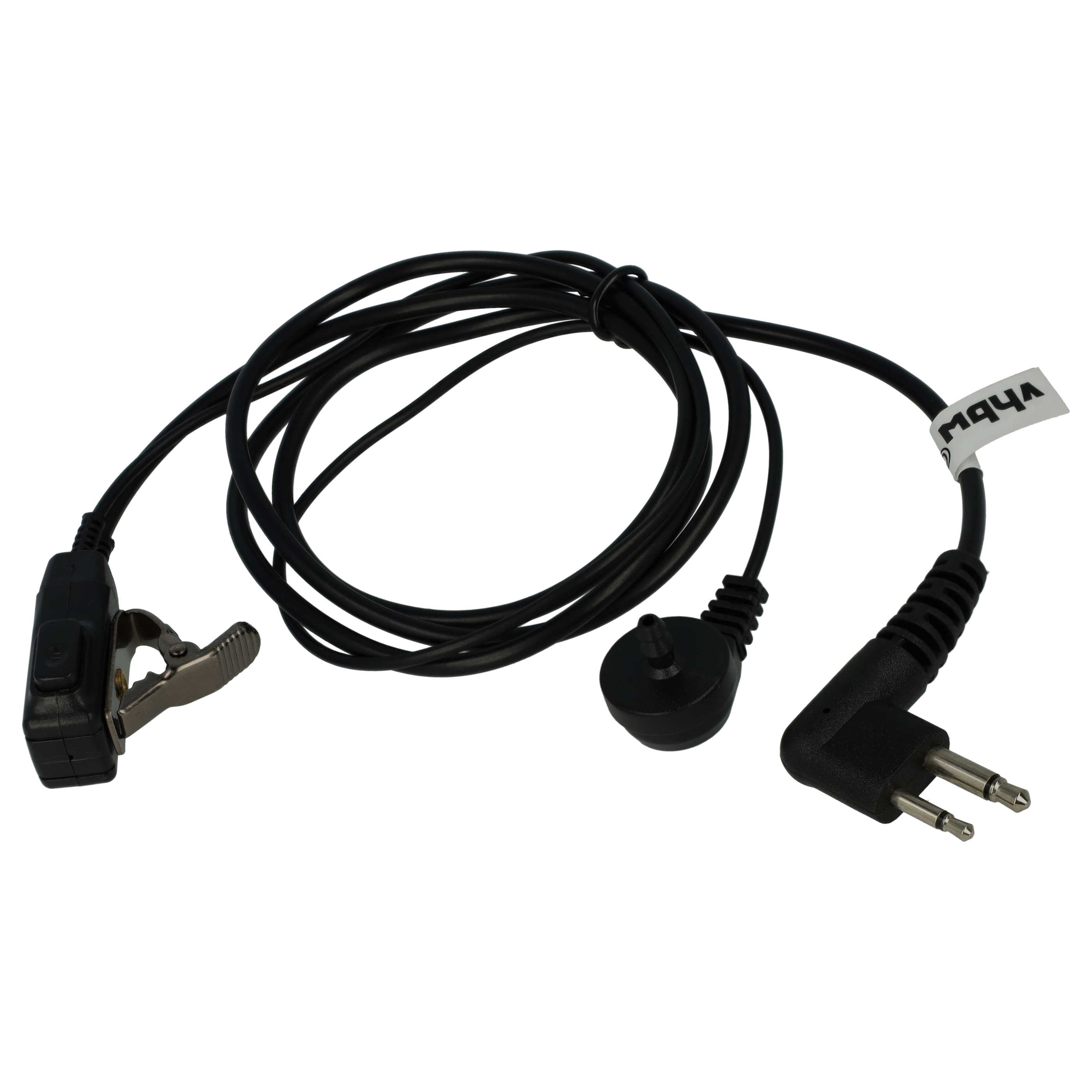 10x Security Radio Headset suitable for Motorola GP300 - "Take Call Button", Clip Mount + Phono Cable