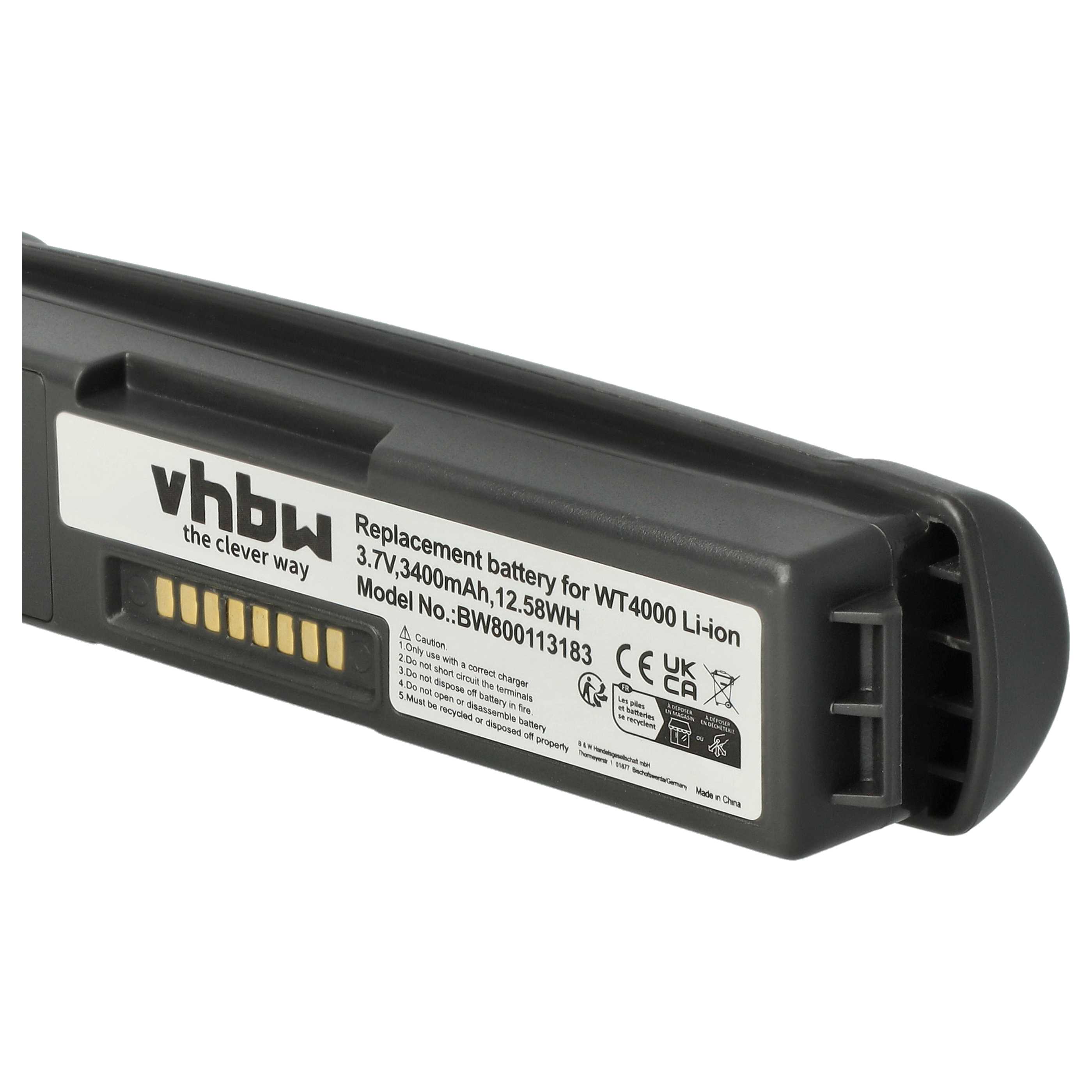 2x Battery replaces Symbol 55-000166-01, 82-90005-03 for Symbol Barcode Scanner POS - 3400 mAh 3.7 V