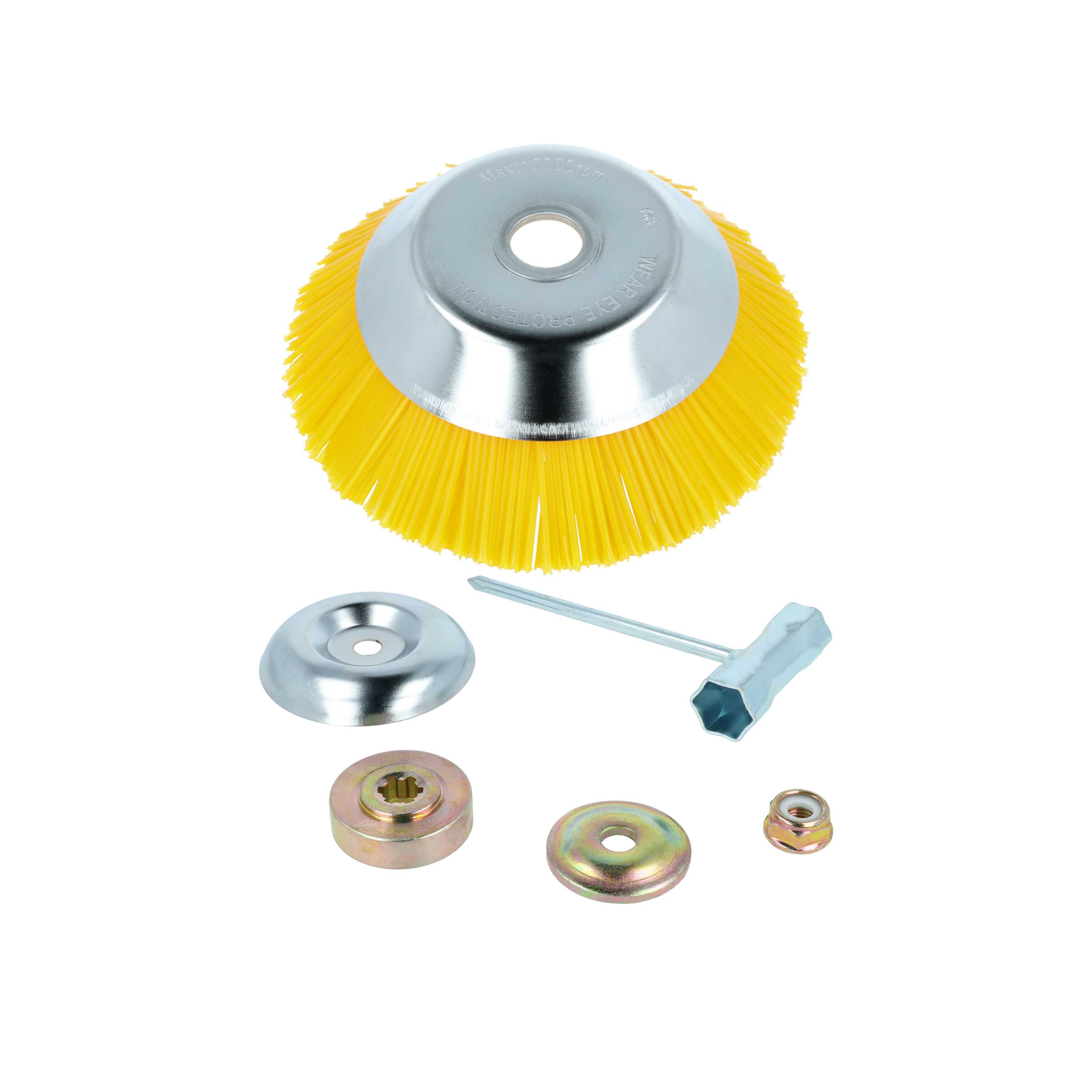 Brosse à désherber en nylon pour outil, débroussailleuse Dolmar, Honda, Kawasaki, Makita - avec kit d'accessoi