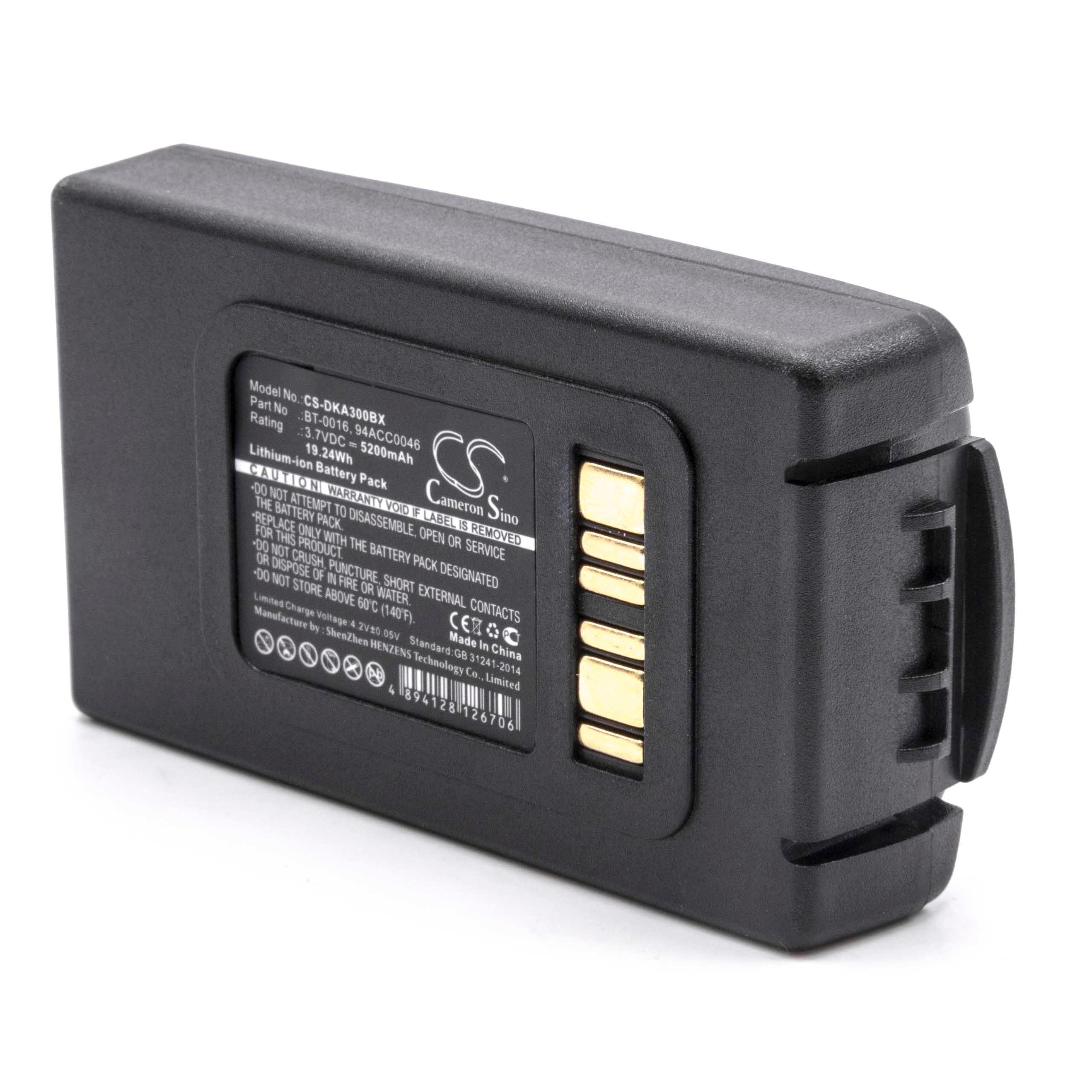 Barcode Scanner POS Battery Replacement for Datalogic BT-0015, BT-0016, 94ACC0048 - 5200mAh 3.7V Li-Ion