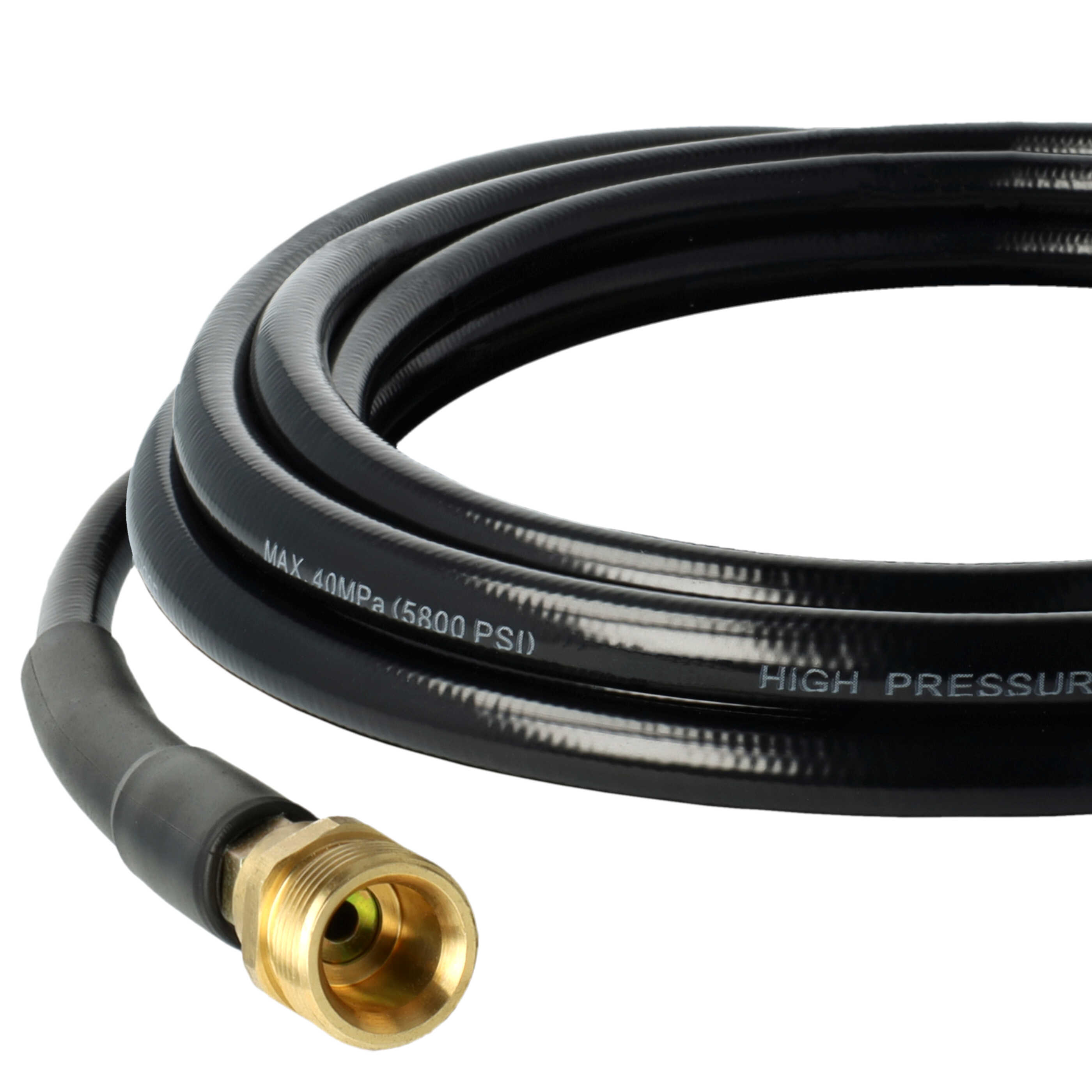 vhbw 5 m Extension Hose High-Pressure Cleaner with M22 x 1.5 Threaded Connection Black