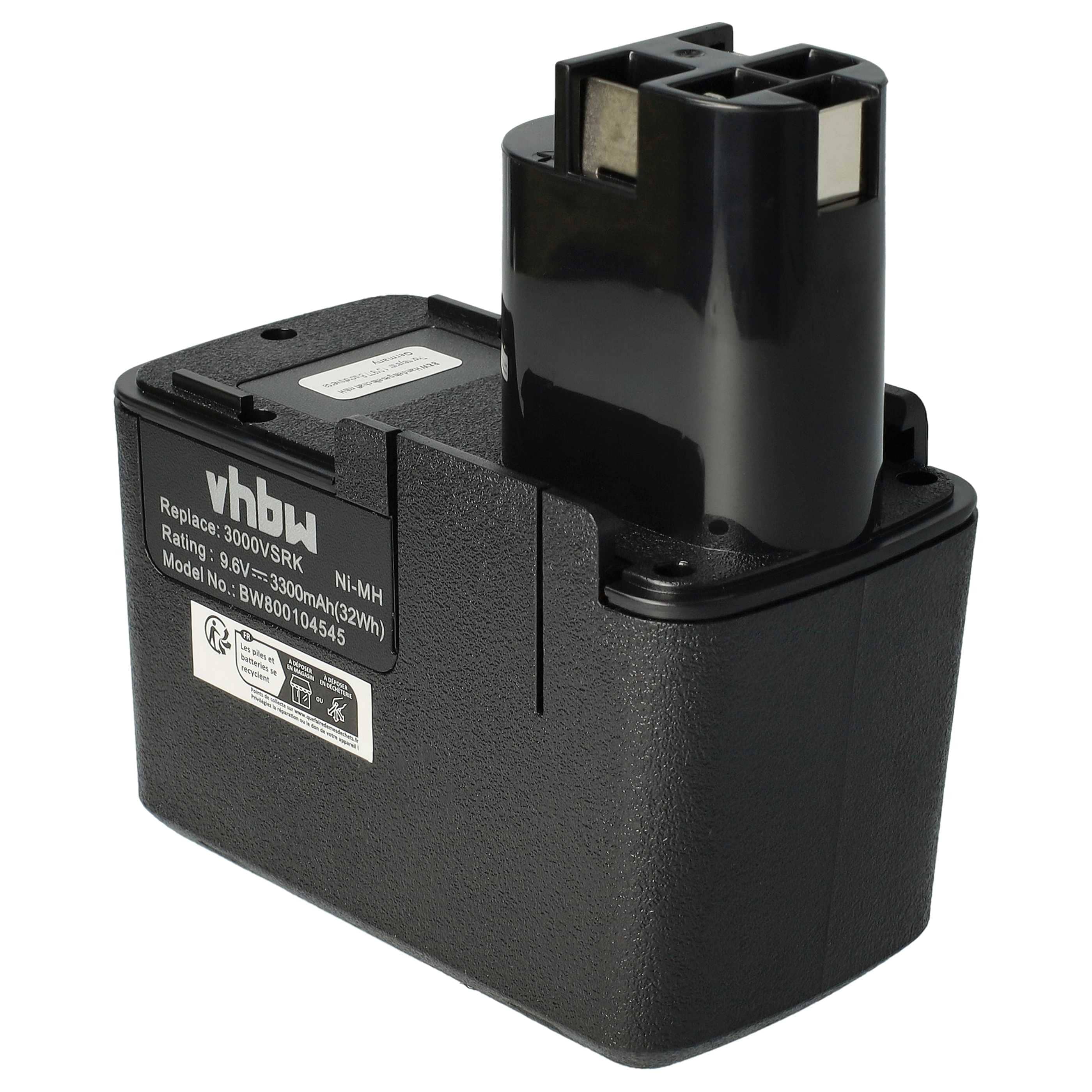 Akku 9,6V als Ersatz für Bosch 2 607 335 072, 2 607 335 037, 2 607 335 089, 2 607 335 035 - 3,3Ah, NiMH