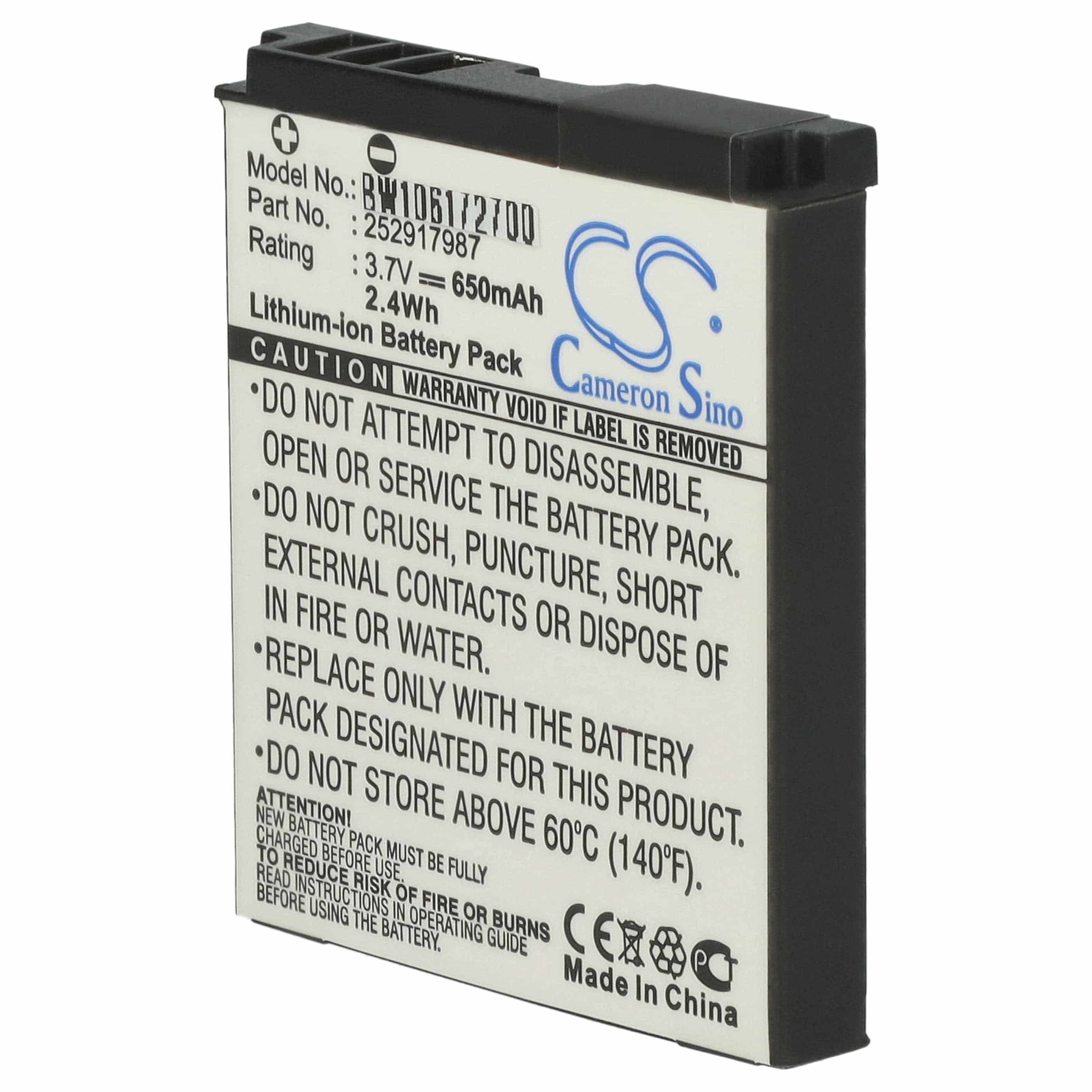 Akumulator do telefonu smartfona zamiennik Sagem 287144358, 252917987, 253030172 - 650 mAh 3,7 V Li-Ion