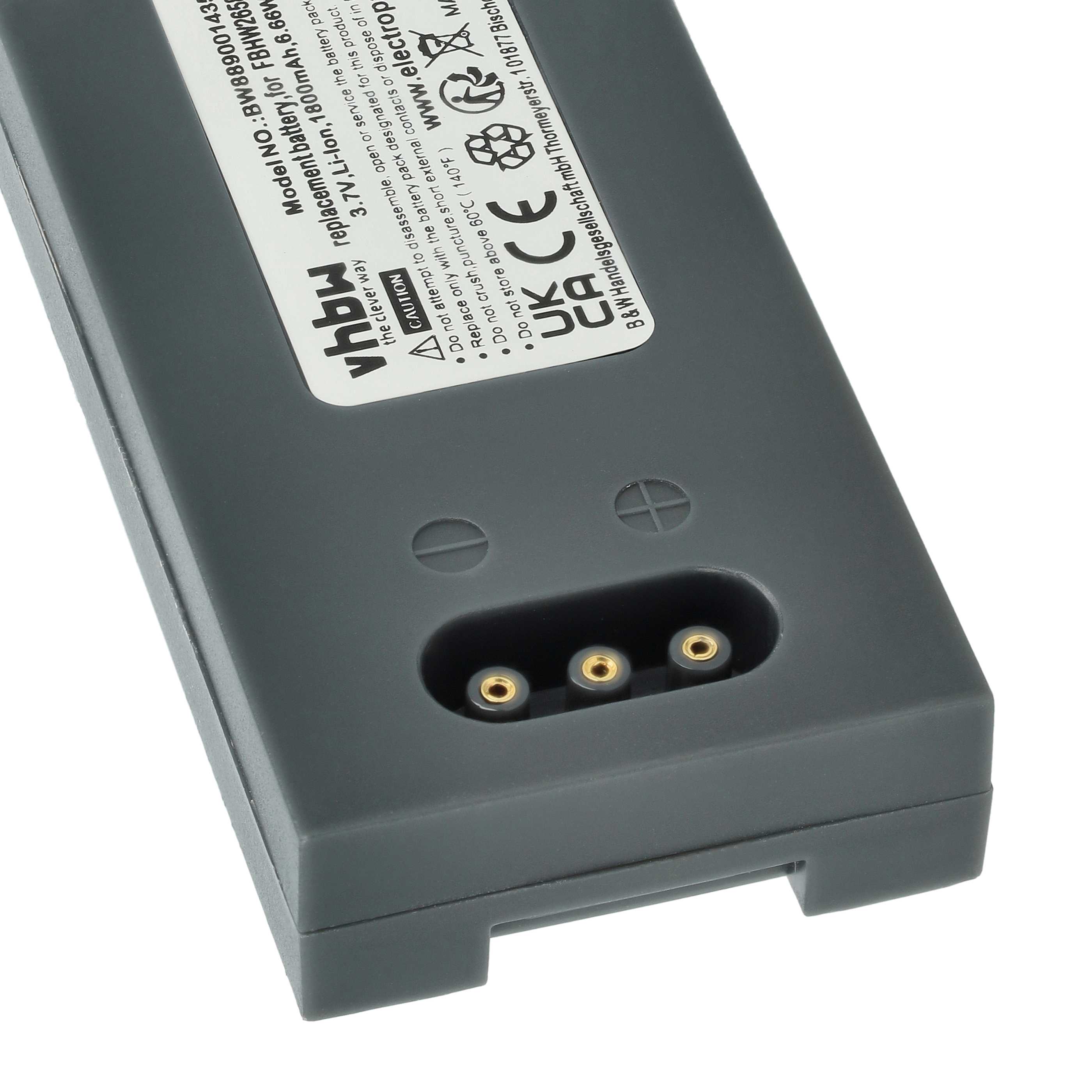 2x Batteries remplace Höft & Wessel FBHW26582 pour scanner de code-barre Höft & Wessel - 1800mAh 3,7V