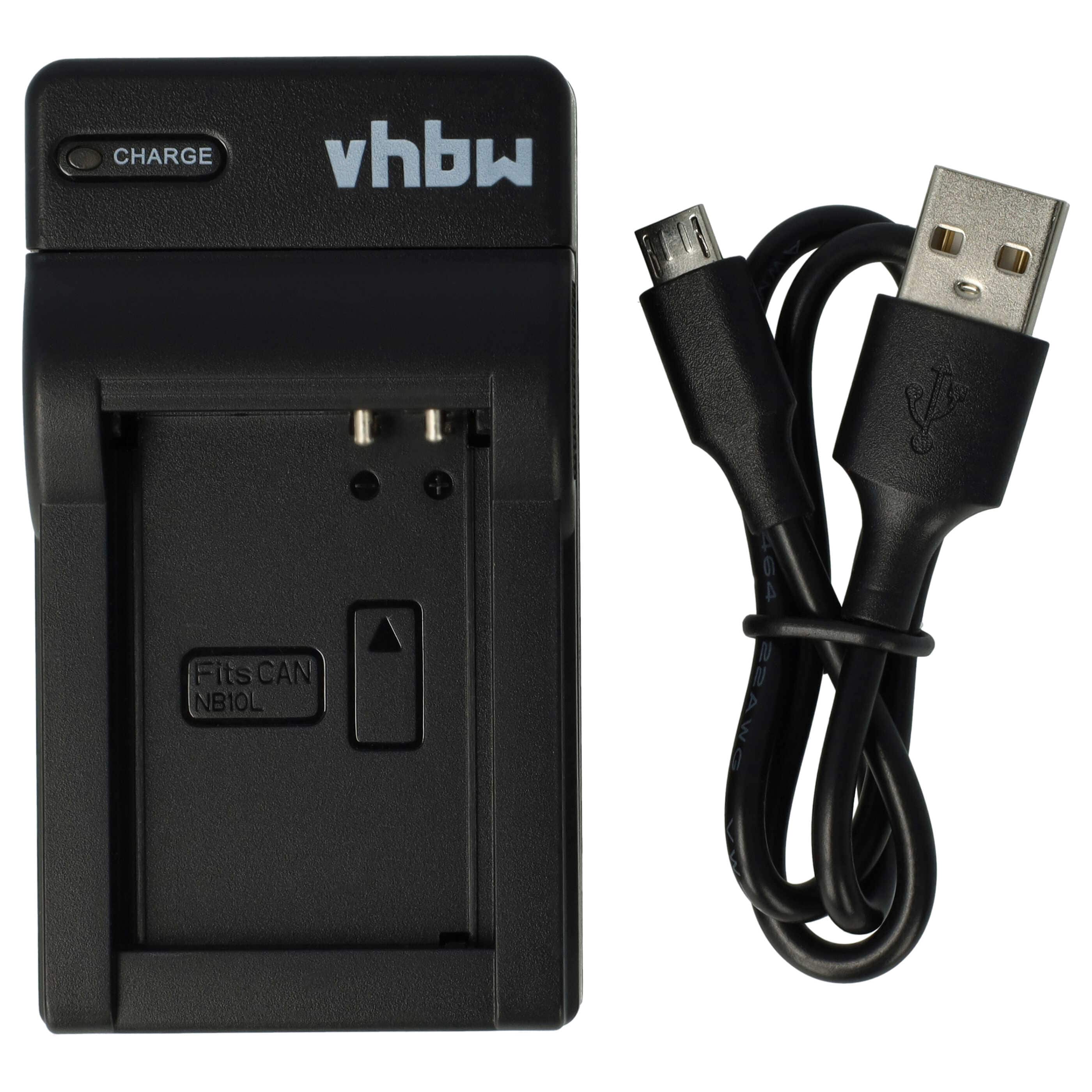 Battery Charger USB-C + Cable USB-C suitable for Canon PowerShot, SX60 HS, G1 X, G15 Digital Camera - 0.5 A