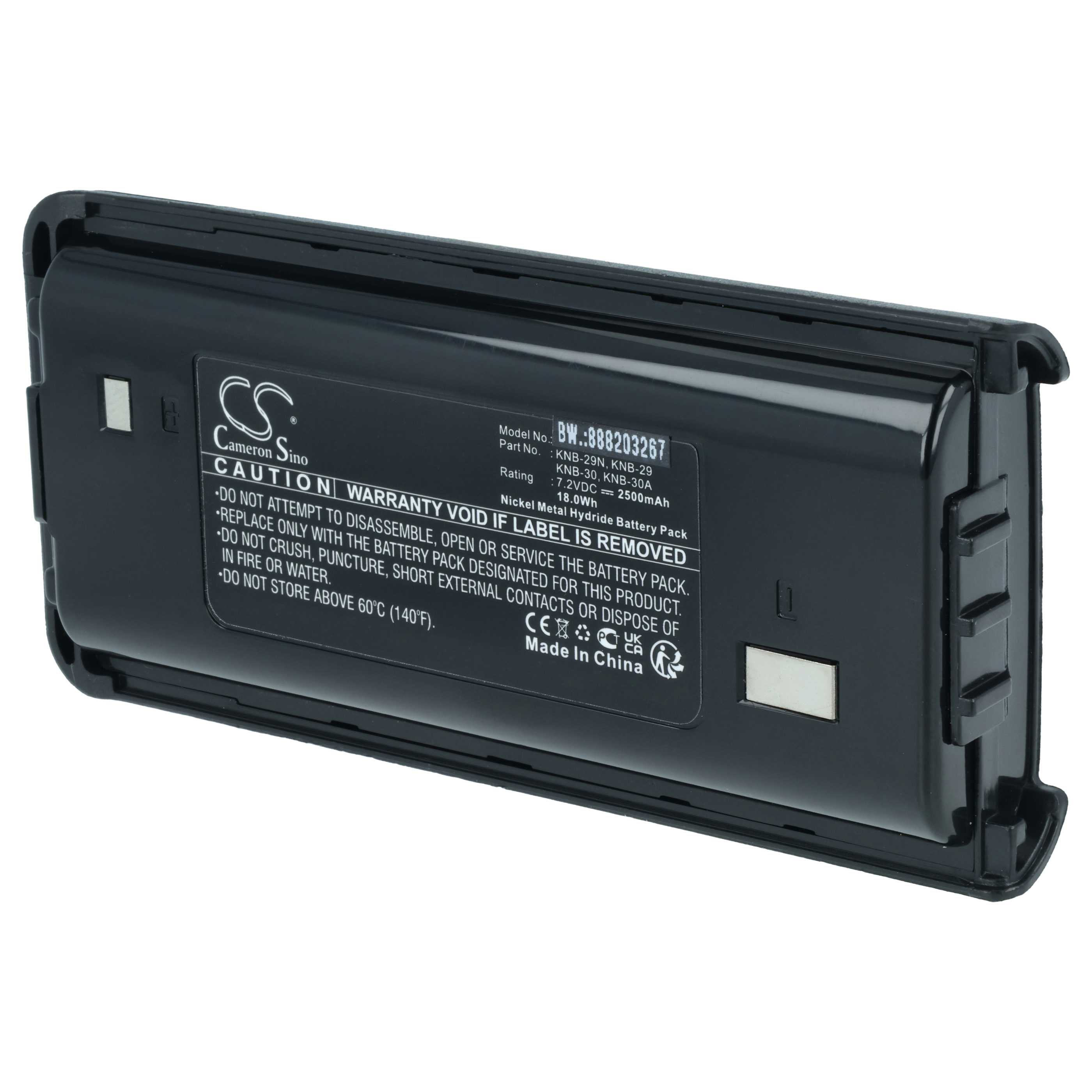 Akumulator do radiotelefonu zamiennik Kenwood KNB-29N, KNB-29, KNB-30A, KNB-30, KNB-53 - 2500 mAh 7,2 V NiMH