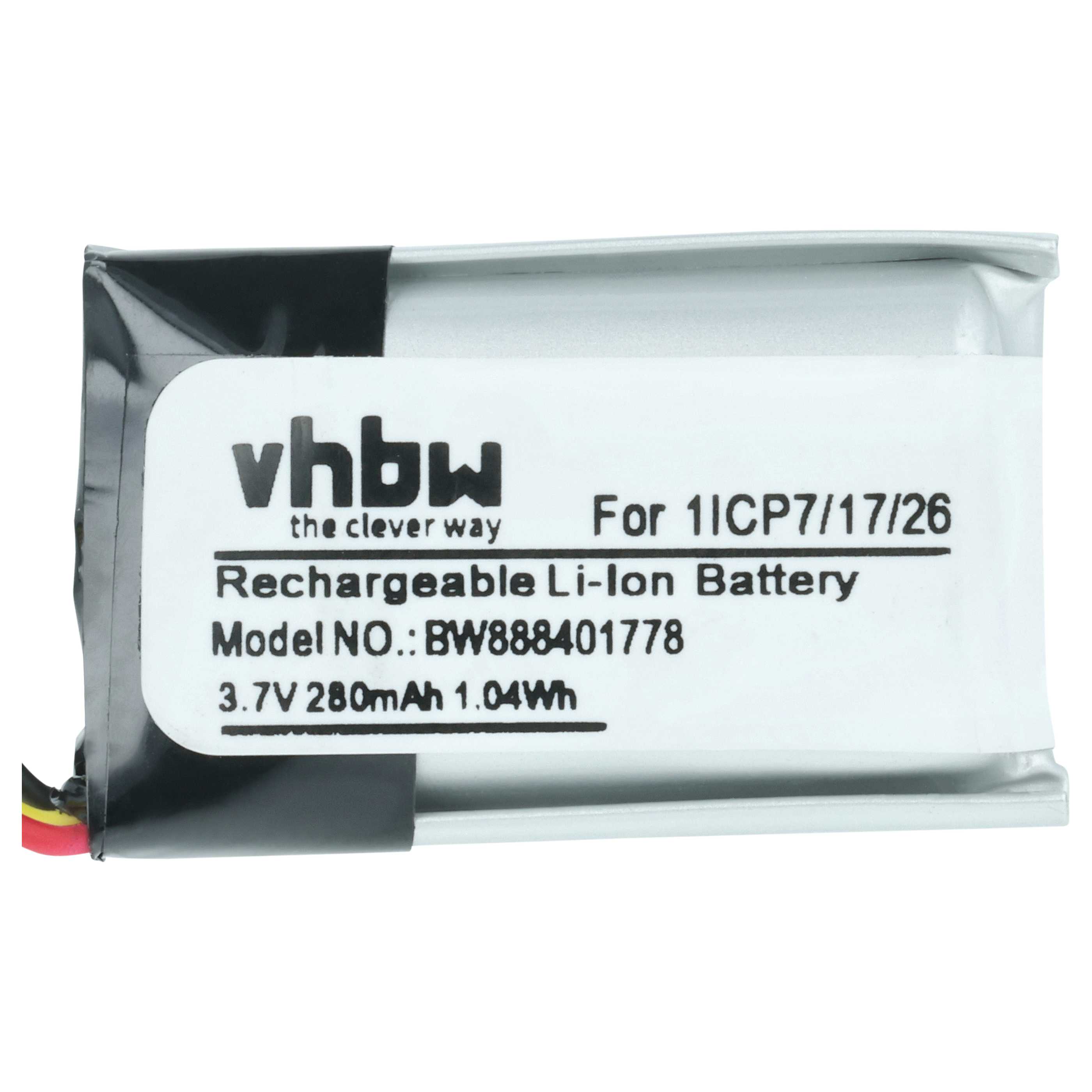 Intercom Doorbell Battery replaces Nest 1ICP7/17/26 - 280 mAh 3.7 V Li-polymer - Video Doorbell Akku