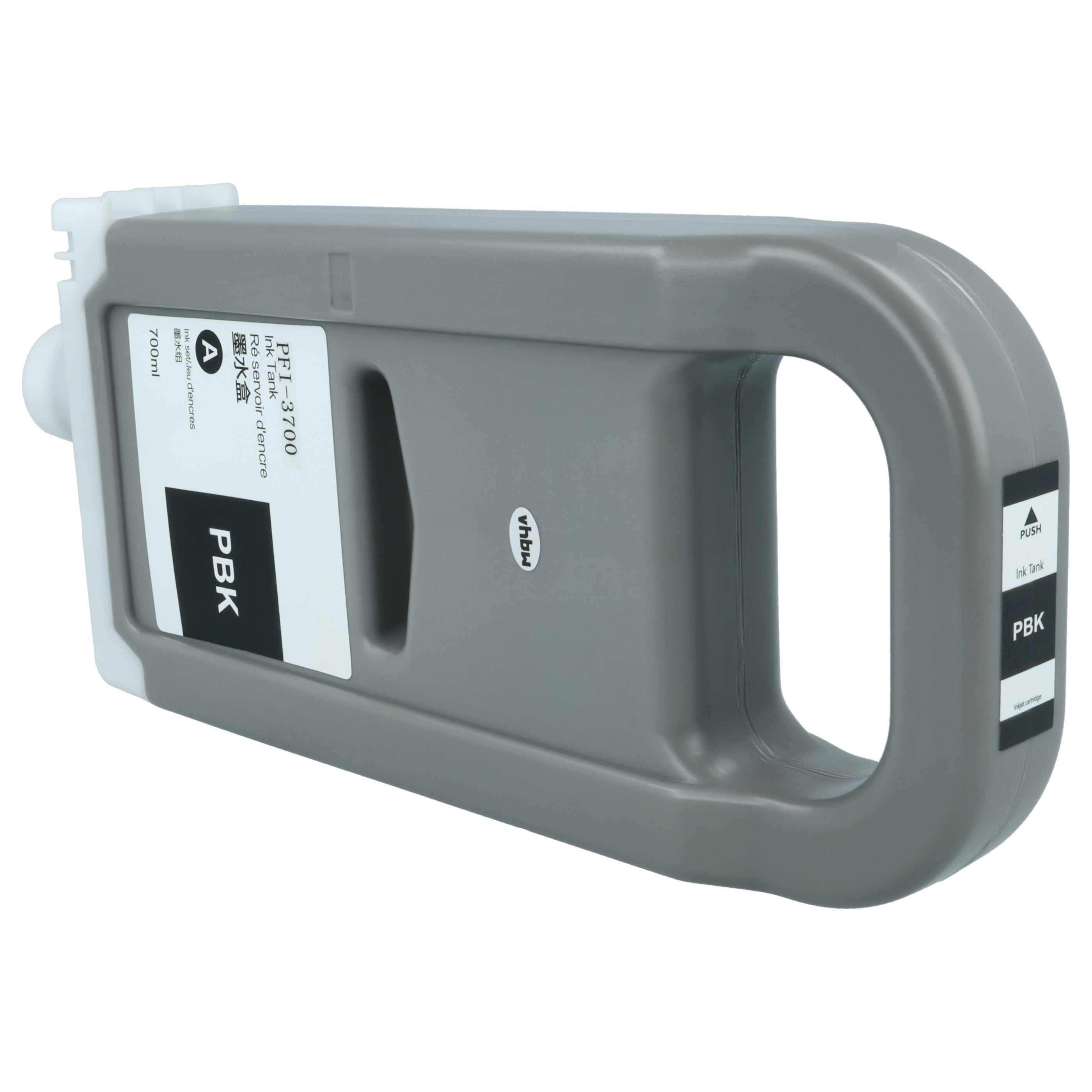 Ink Cartridge as Exchange for Canon PFI-3700 PBK for Canon Printer - Photo-Black 700 ml