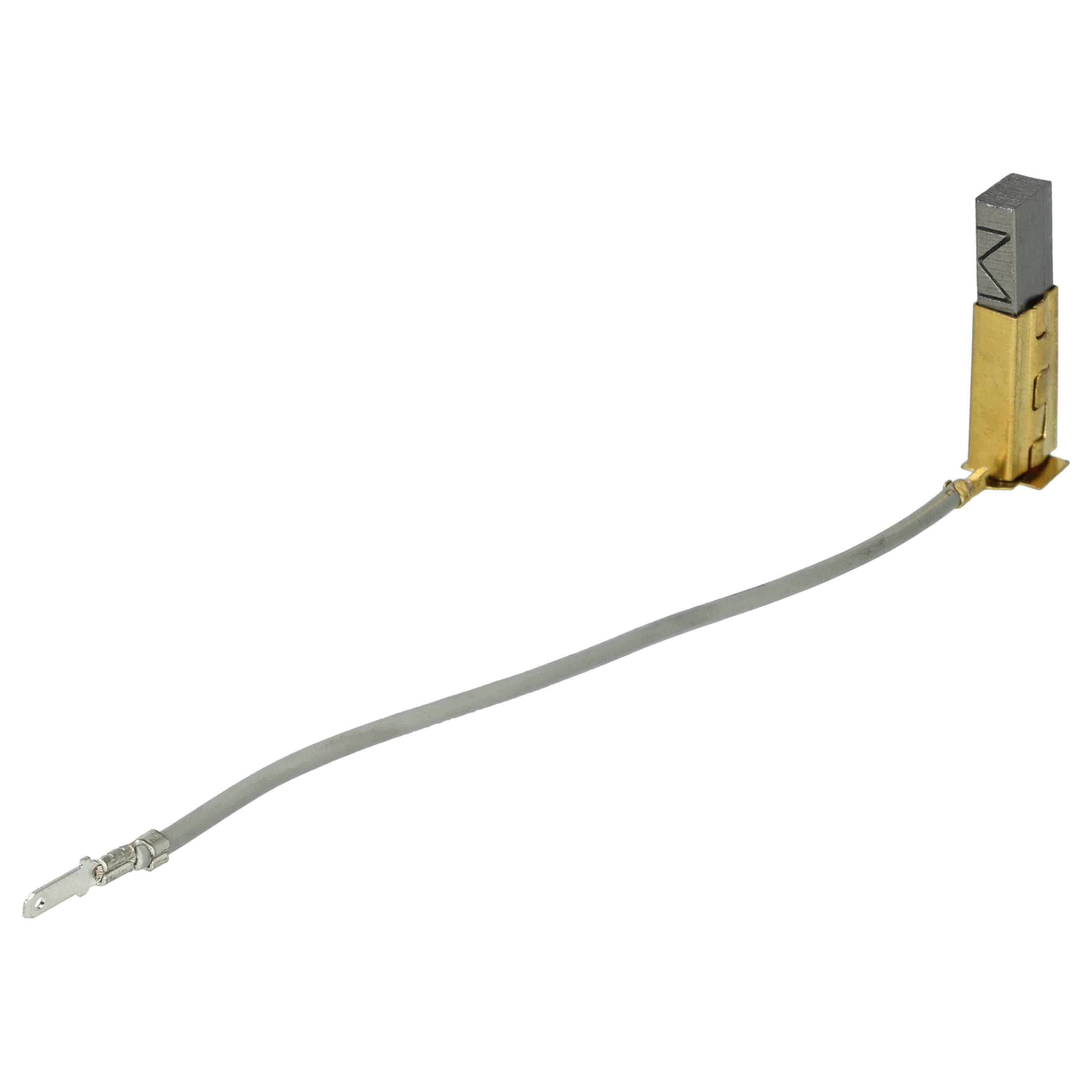 2x Szczotka węglowa zam. Eibenstock 80700035 + sprężyna + uchwyt i końcówka kablowa, 20,3 x 7,7 x 8,8 mm