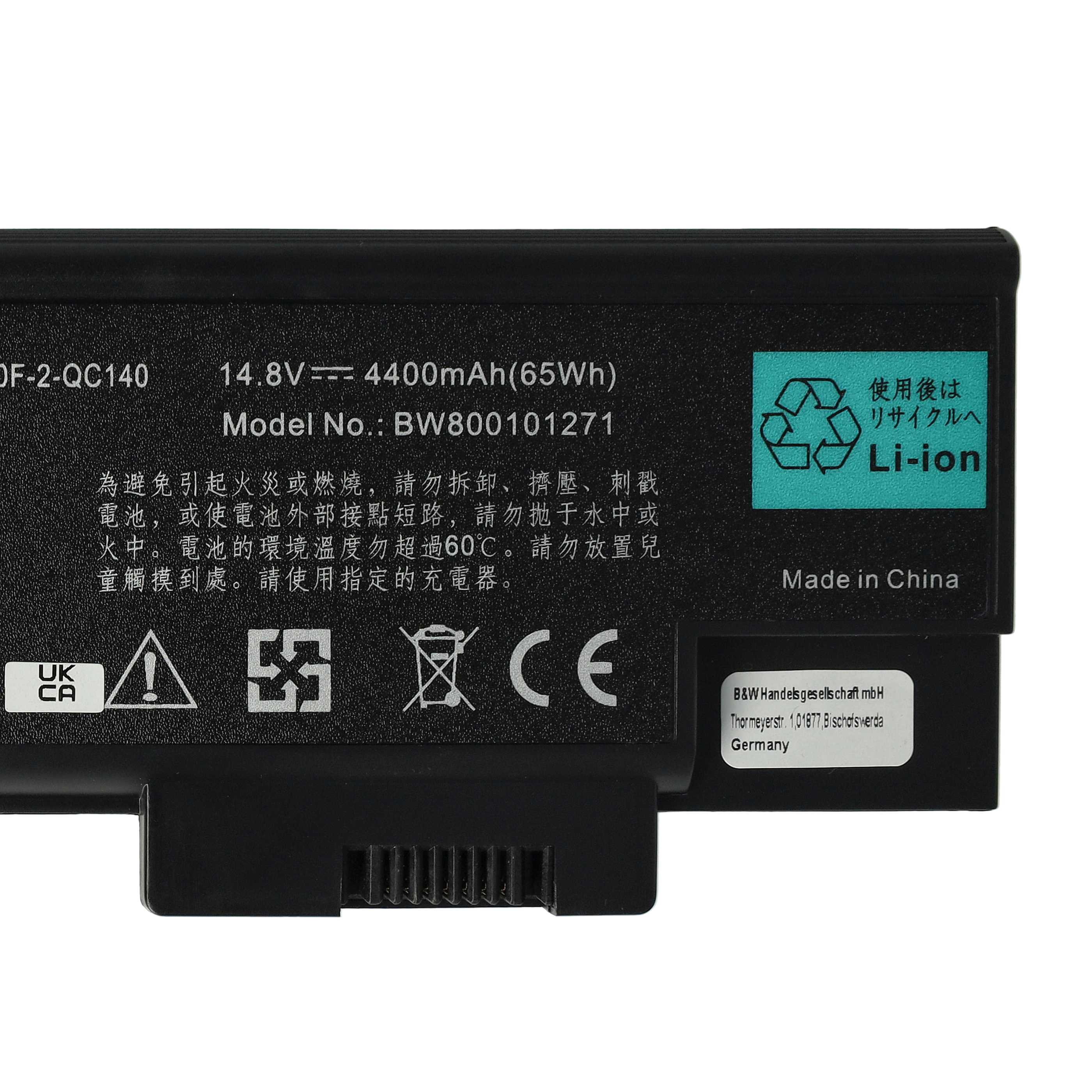 Akumulator do laptopa zamiennik Acer BT.5003.002, 916-2990, 916-3020 - 4400 mAh 14,8 V Li-Ion, czarny