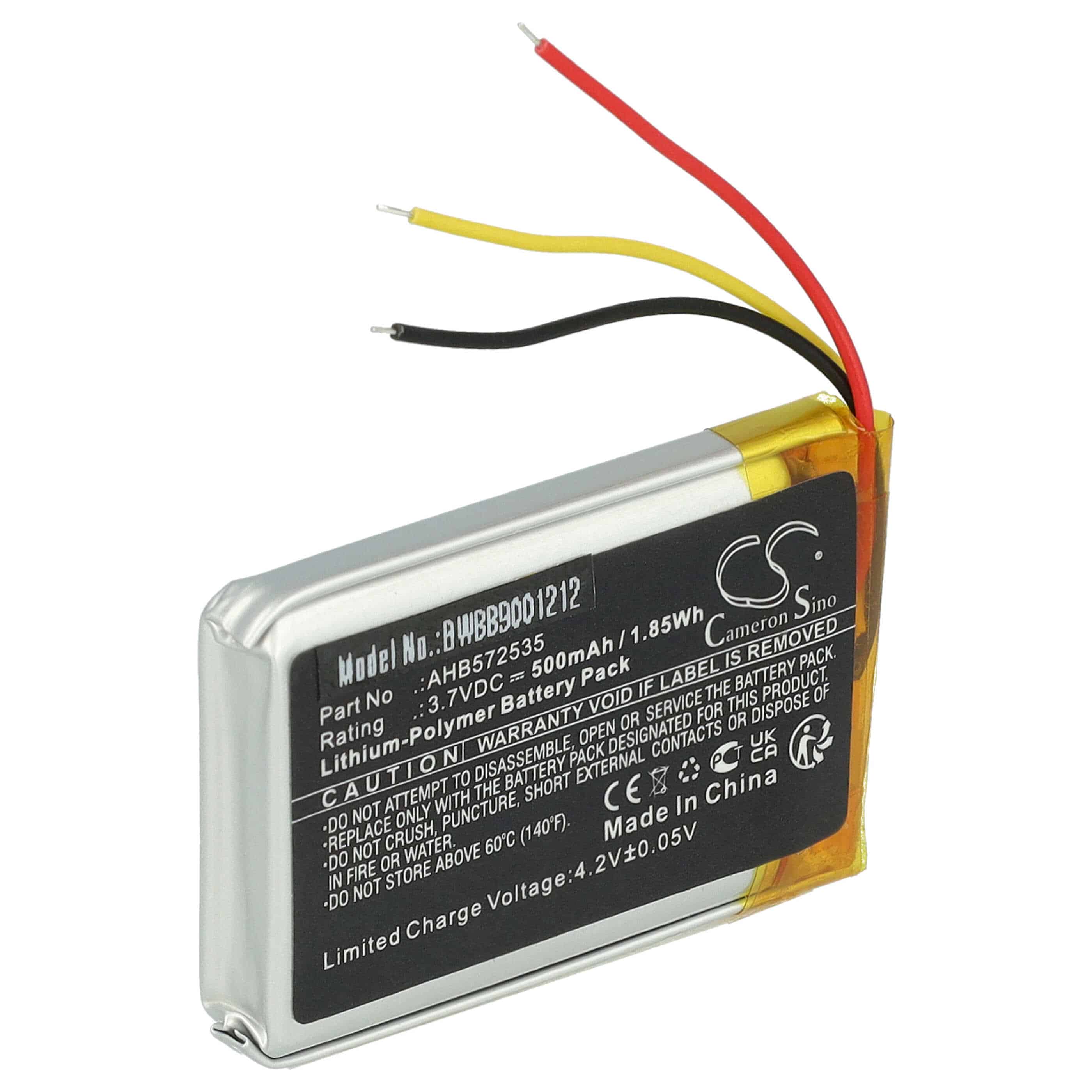 Batteria per auricolari cuffie wireless sostituisce Bose AHB572535 Bose - 500mAh 3,7V Li-Poly