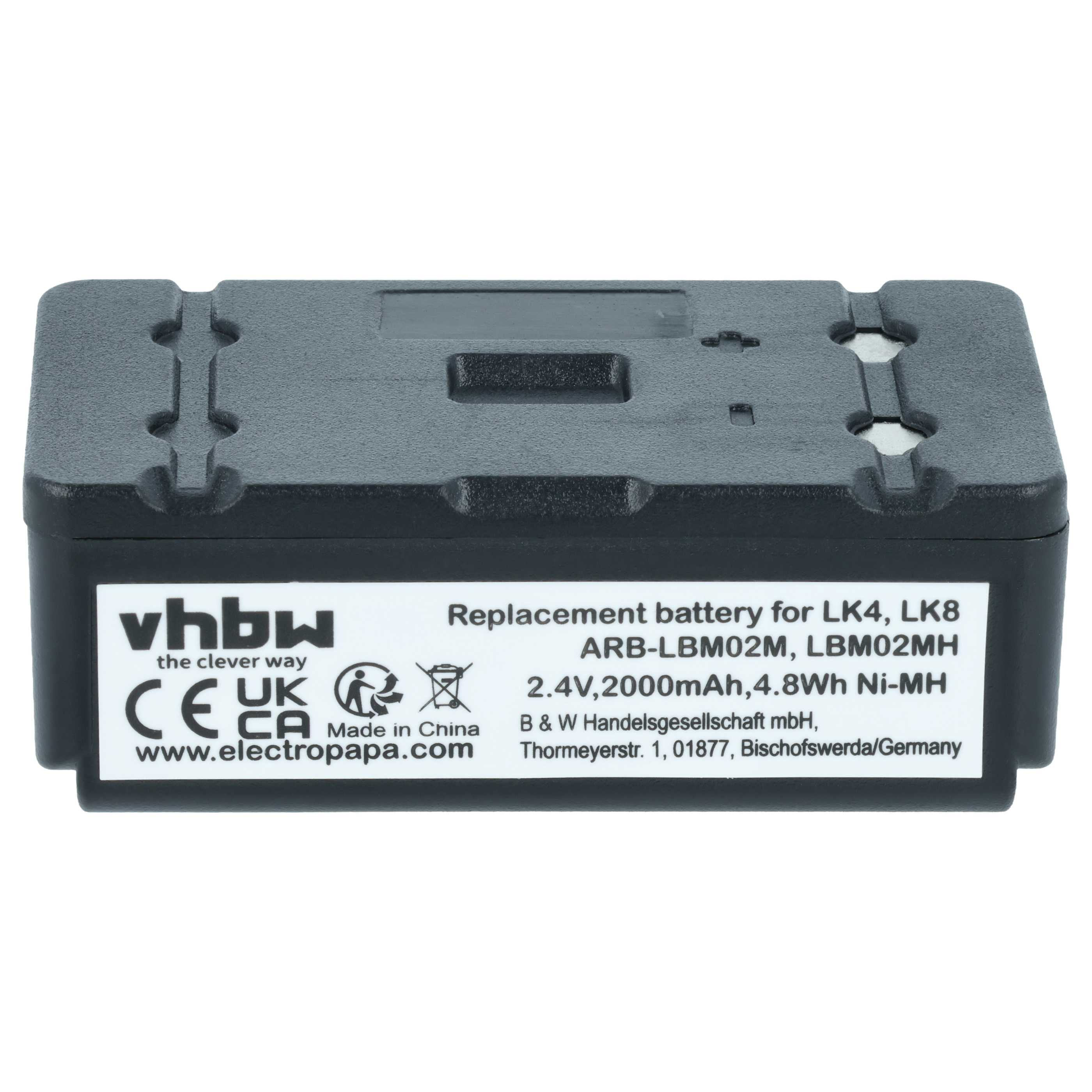 2x Batteria per telecomando remote controller sostituisce Autec ARB-LBM02M, LBM02MH - 2000mAh 2,4V NiMH