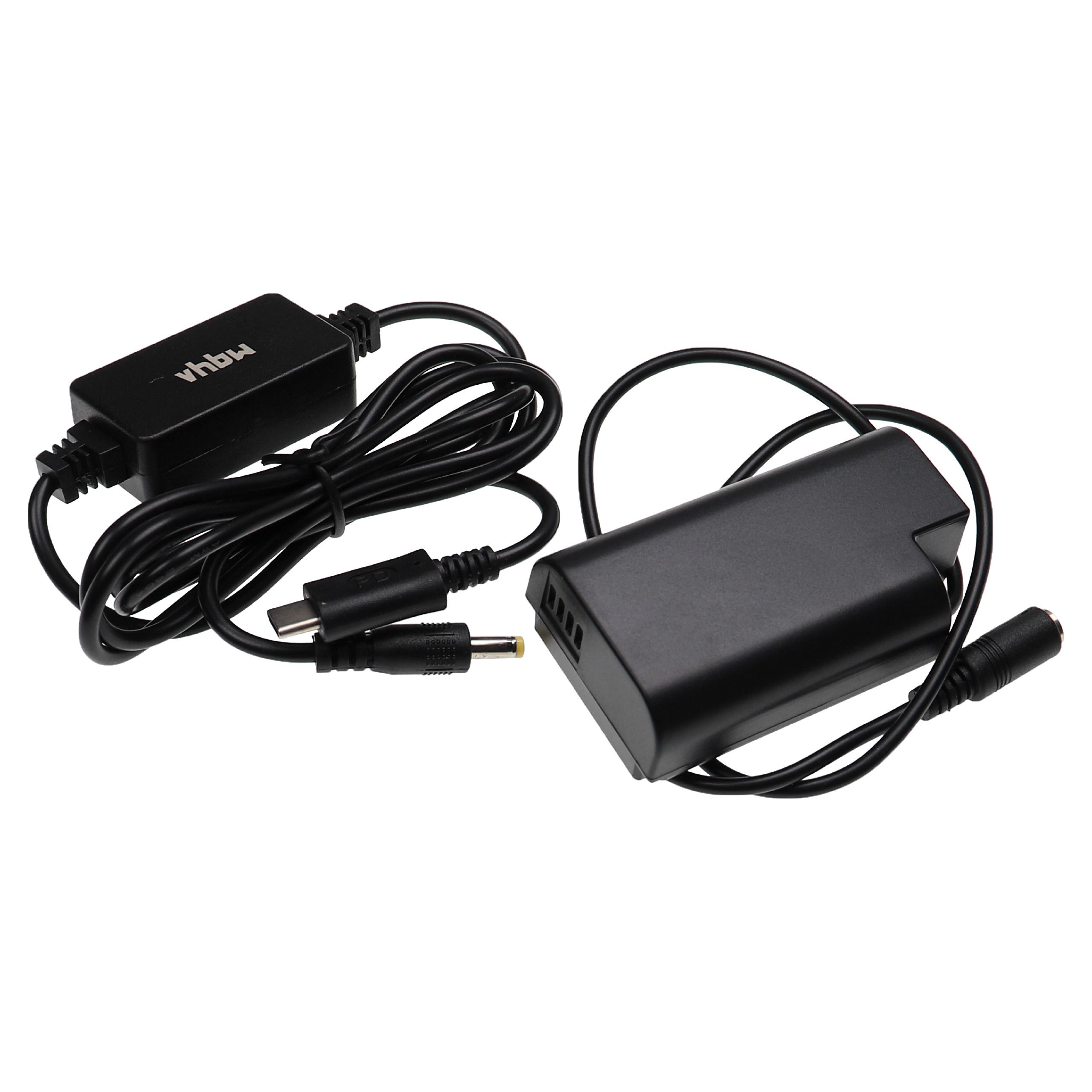 USB Netzteil als Ersatz für Panasonic DMW-AC10, DMW-AC8 für Kamera + DC Kuppler ersetzt Panasonic DMW-DCC16