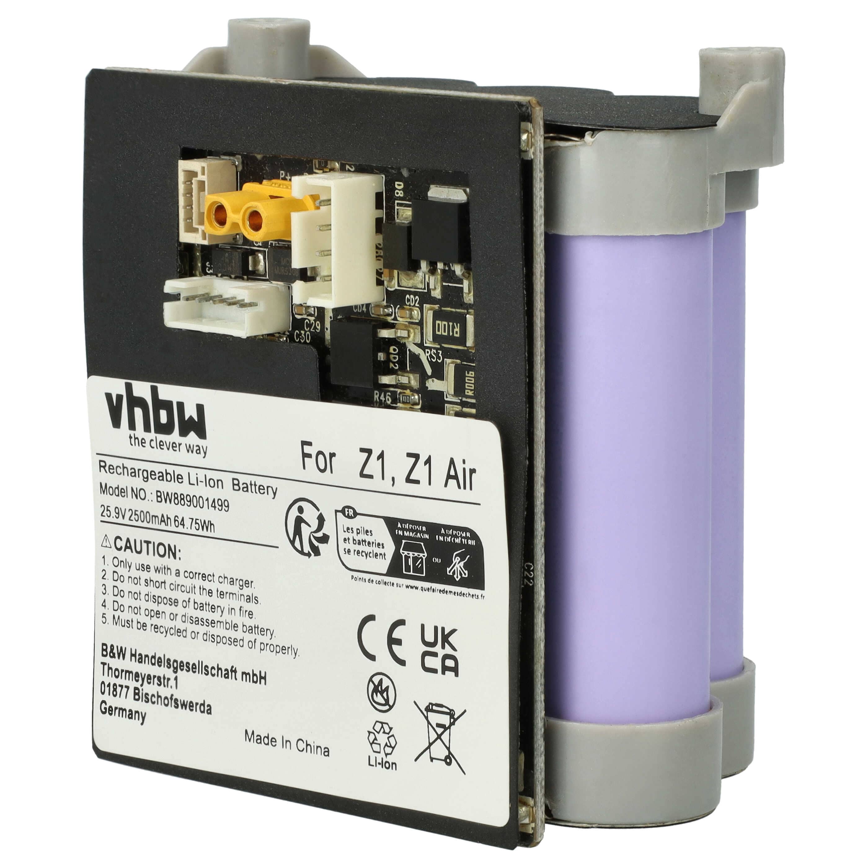 Battery suitable for Roidmi Z1 Air XCQ15RM, XCQ05RM 2500mAh, 25.9V, Li-Ion